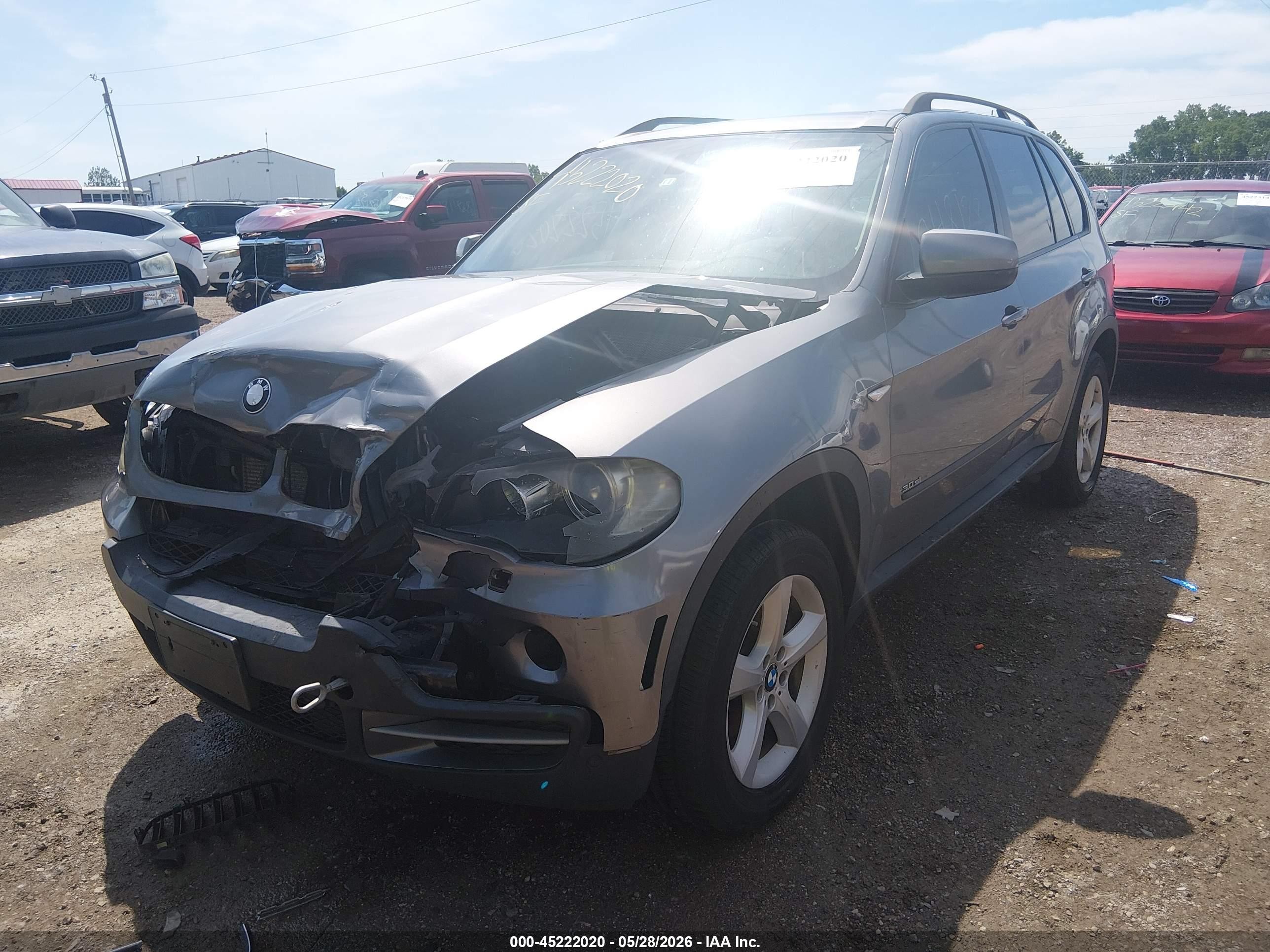 2008 Bmw X5 3.0si Gray vin: 5UXFE43548L036941