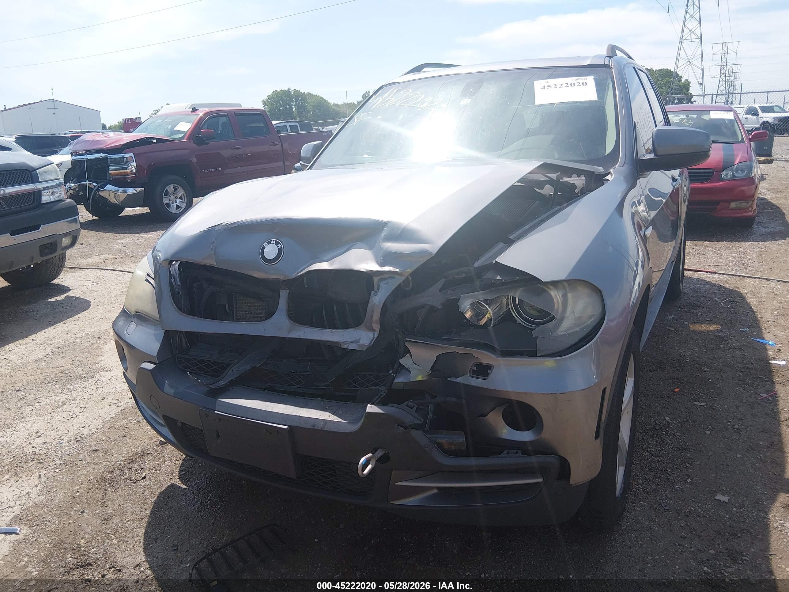 2008 Bmw X5 3.0si Gray vin: 5UXFE43548L036941