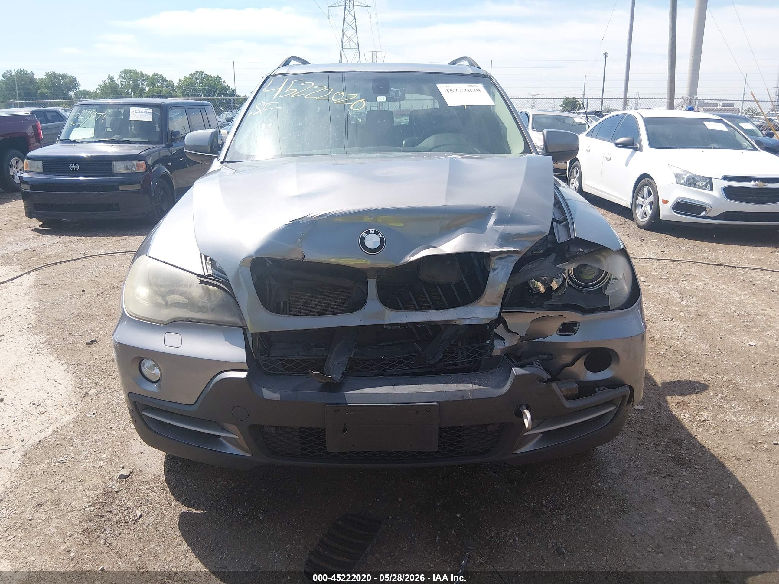 2008 Bmw X5 3.0si Gray vin: 5UXFE43548L036941