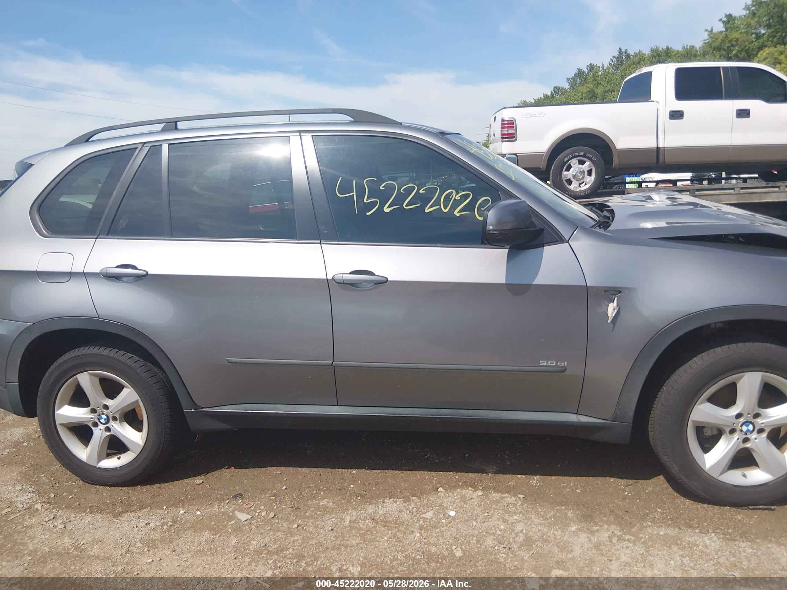 2008 Bmw X5 3.0si Gray vin: 5UXFE43548L036941