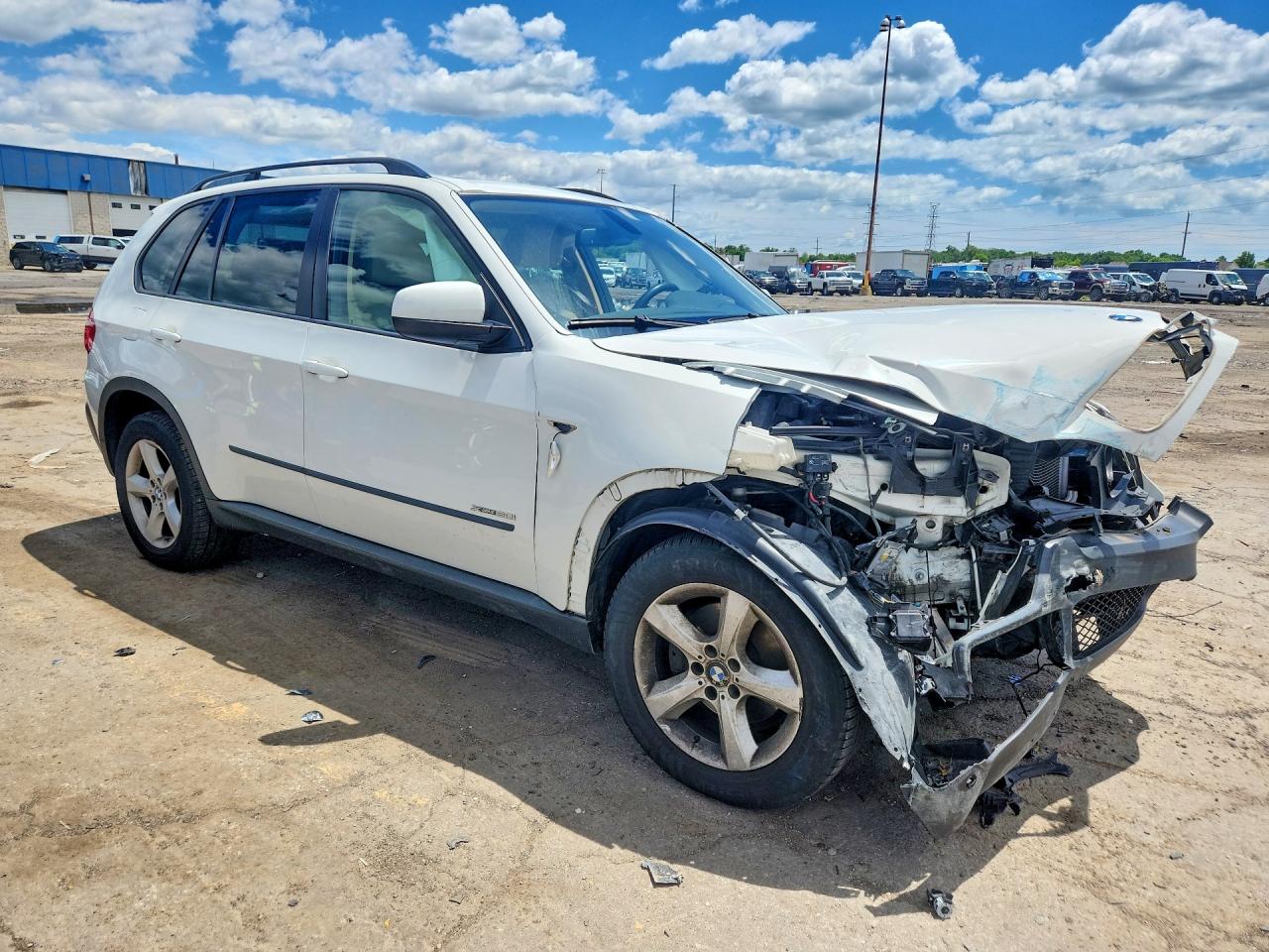2009 Bmw X5 Xdrive30i White vin: 5UXFE43549L037377