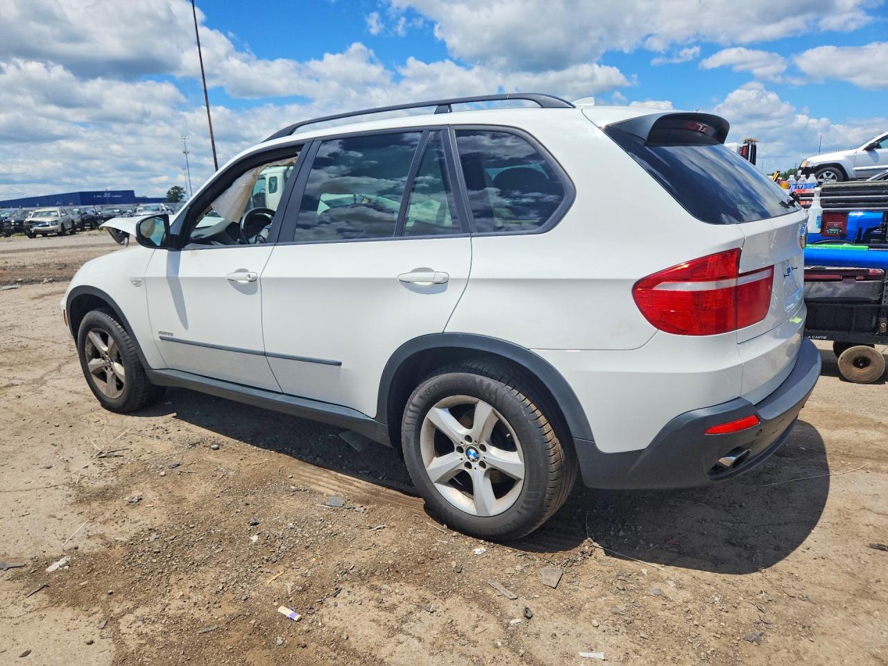2009 Bmw X5 Xdrive30i White vin: 5UXFE43549L037377