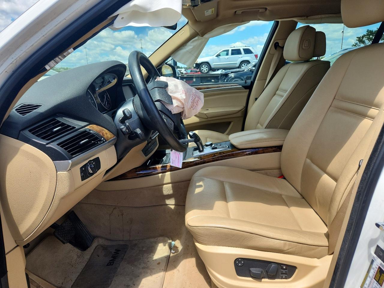 2009 Bmw X5 Xdrive30i White vin: 5UXFE43549L037377