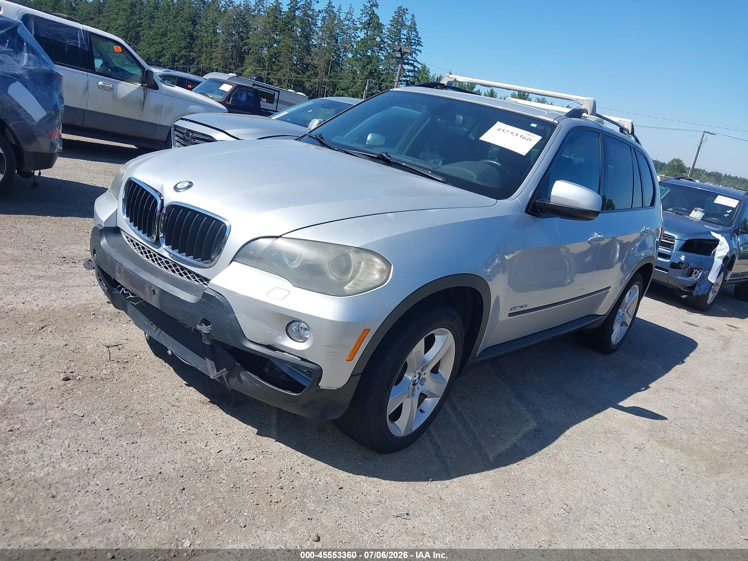 2009 Bmw X5 Xdrive30i Silver vin: 5UXFE43549L263077