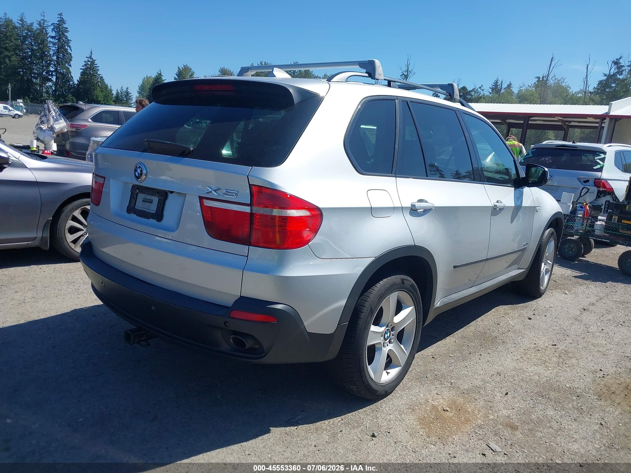 2009 Bmw X5 Xdrive30i Silver vin: 5UXFE43549L263077