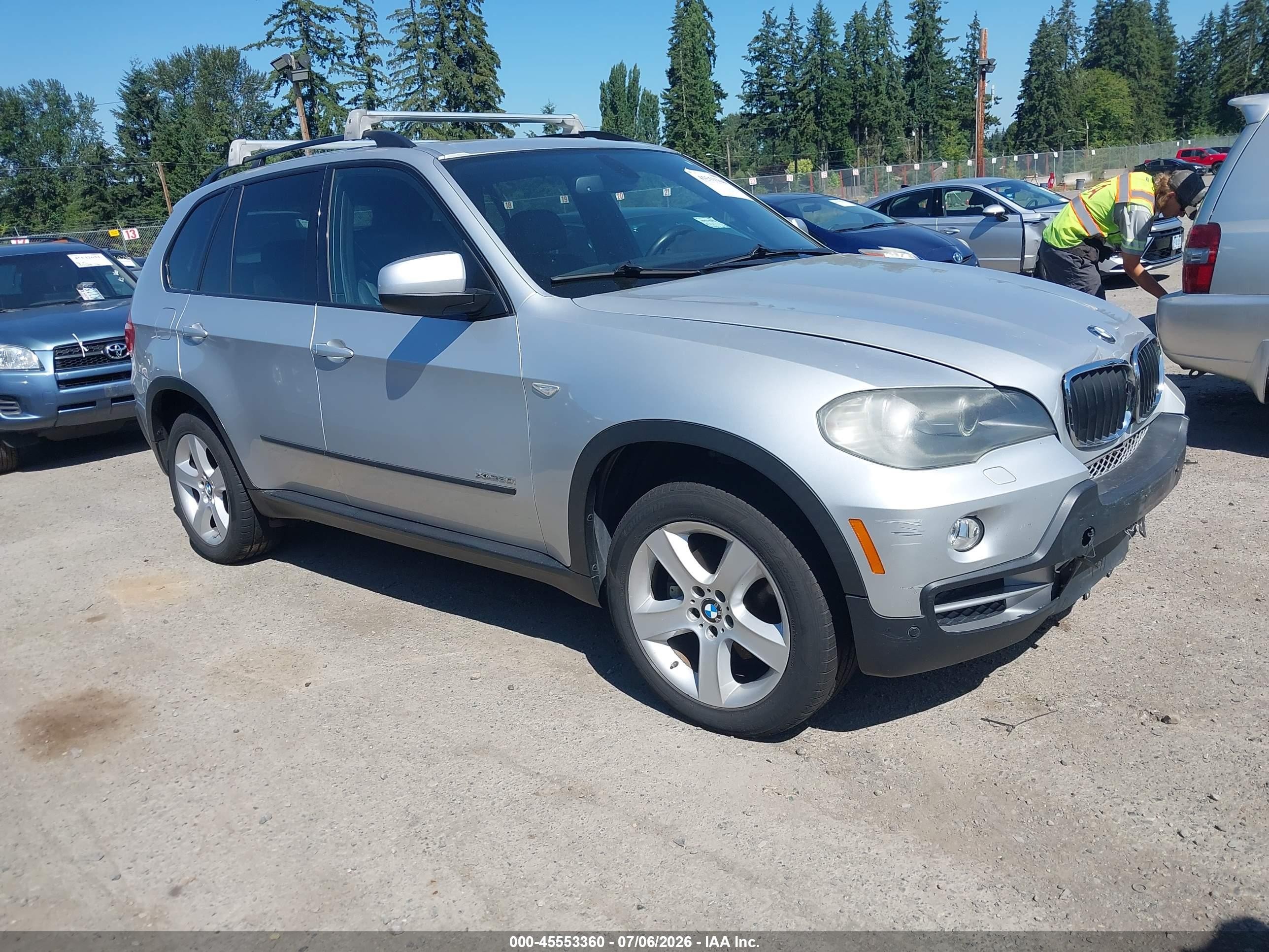 2009 Bmw X5 Xdrive30i Silver vin: 5UXFE43549L263077