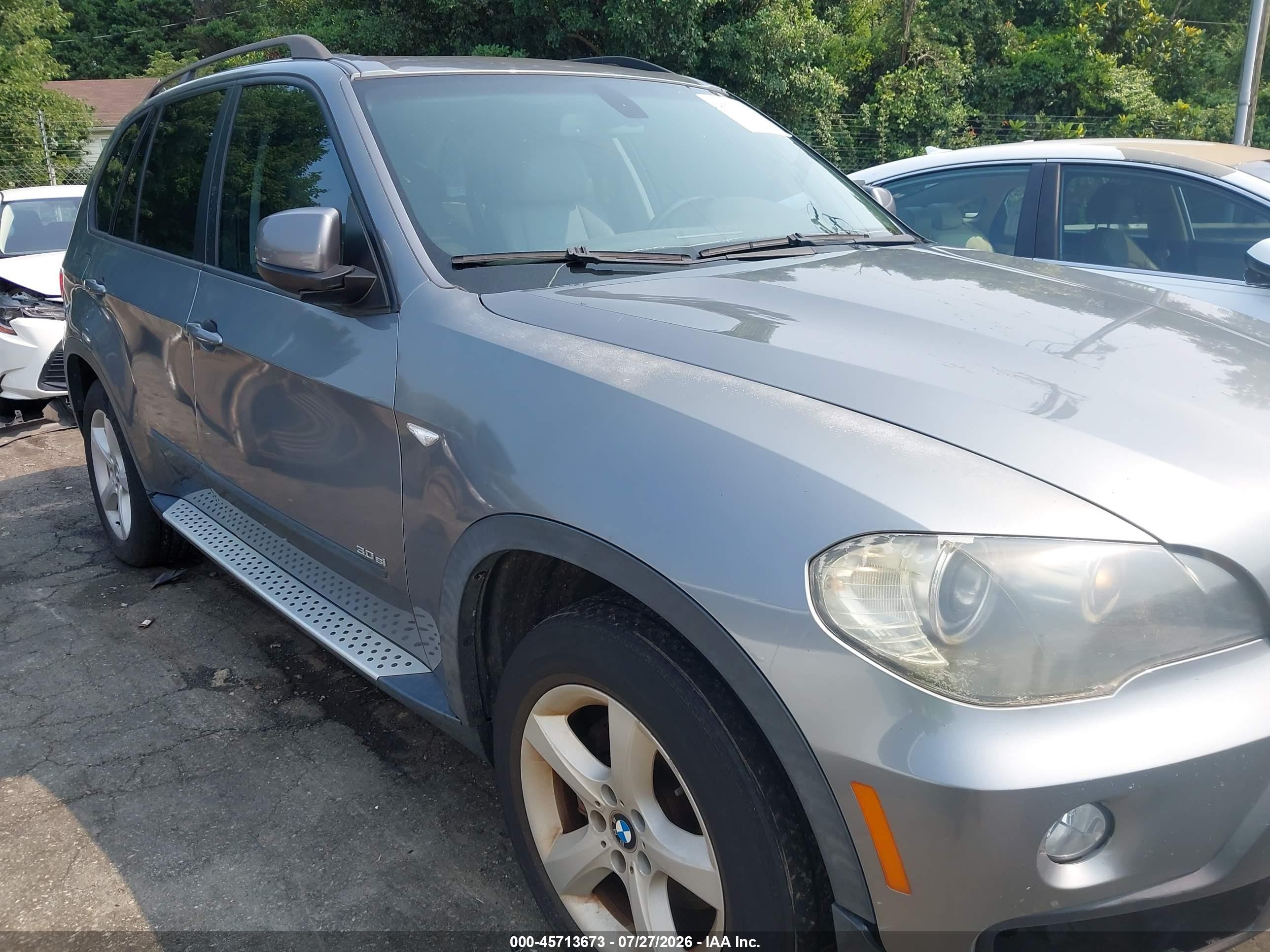 2008 Bmw X5 3.0si Gray vin: 5UXFE43568L025715