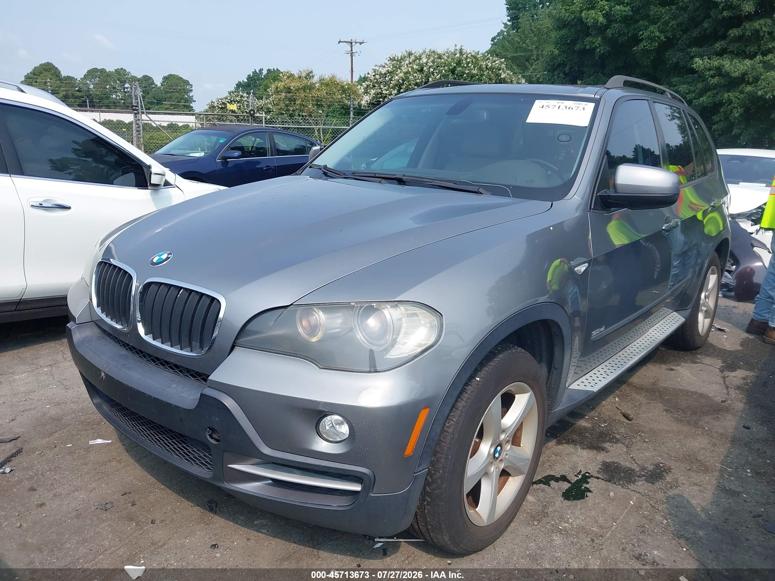 2008 Bmw X5 3.0si Gray vin: 5UXFE43568L025715
