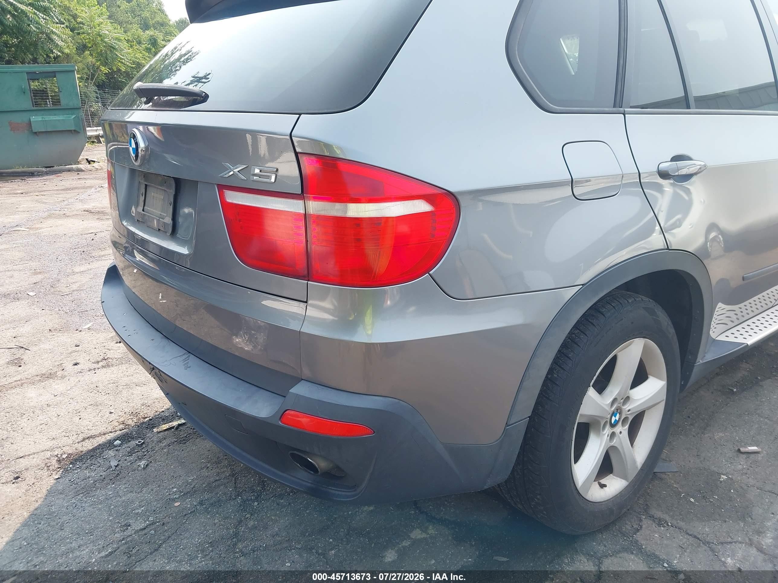 2008 Bmw X5 3.0si Gray vin: 5UXFE43568L025715