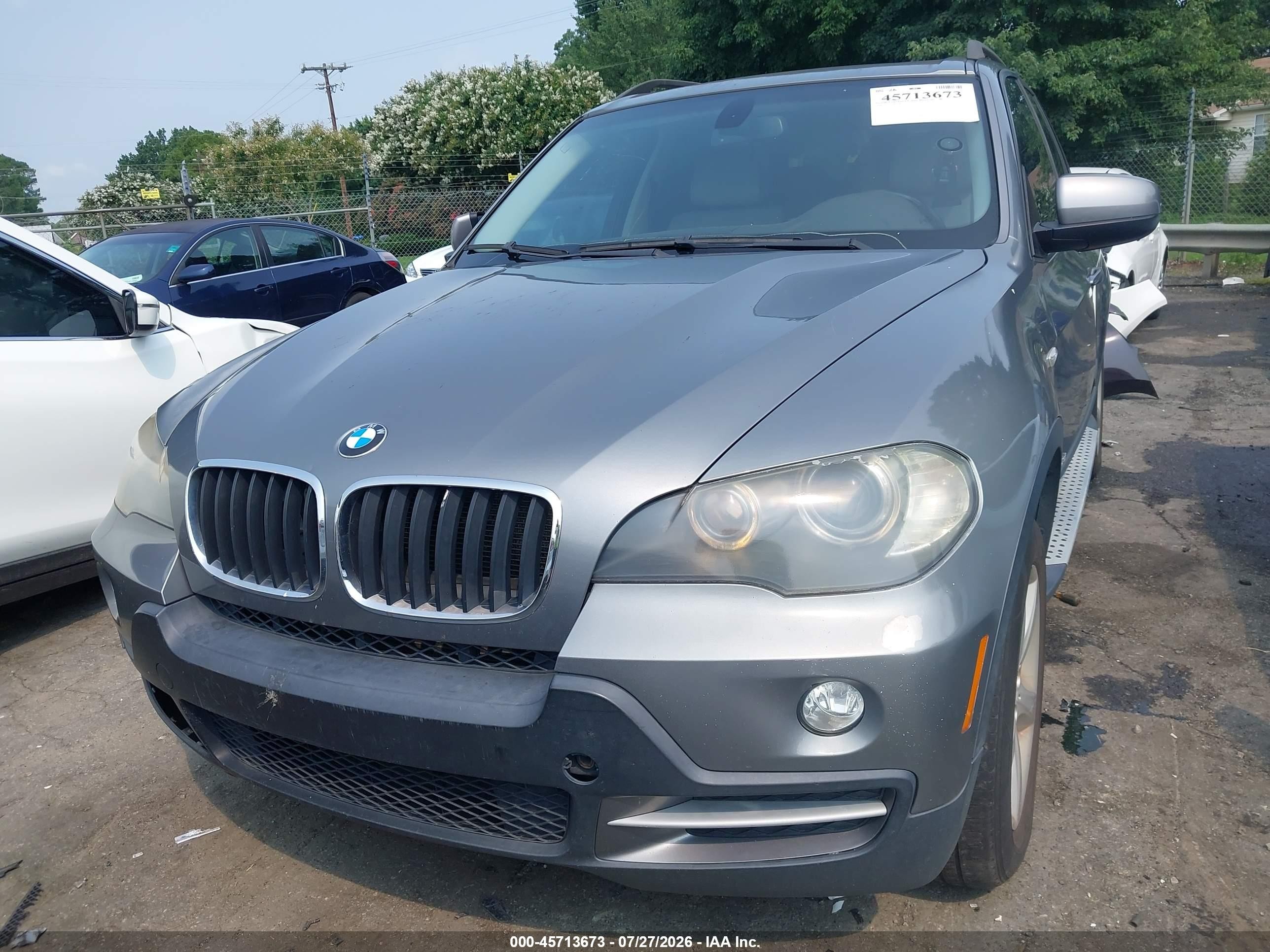 2008 Bmw X5 3.0si Gray vin: 5UXFE43568L025715