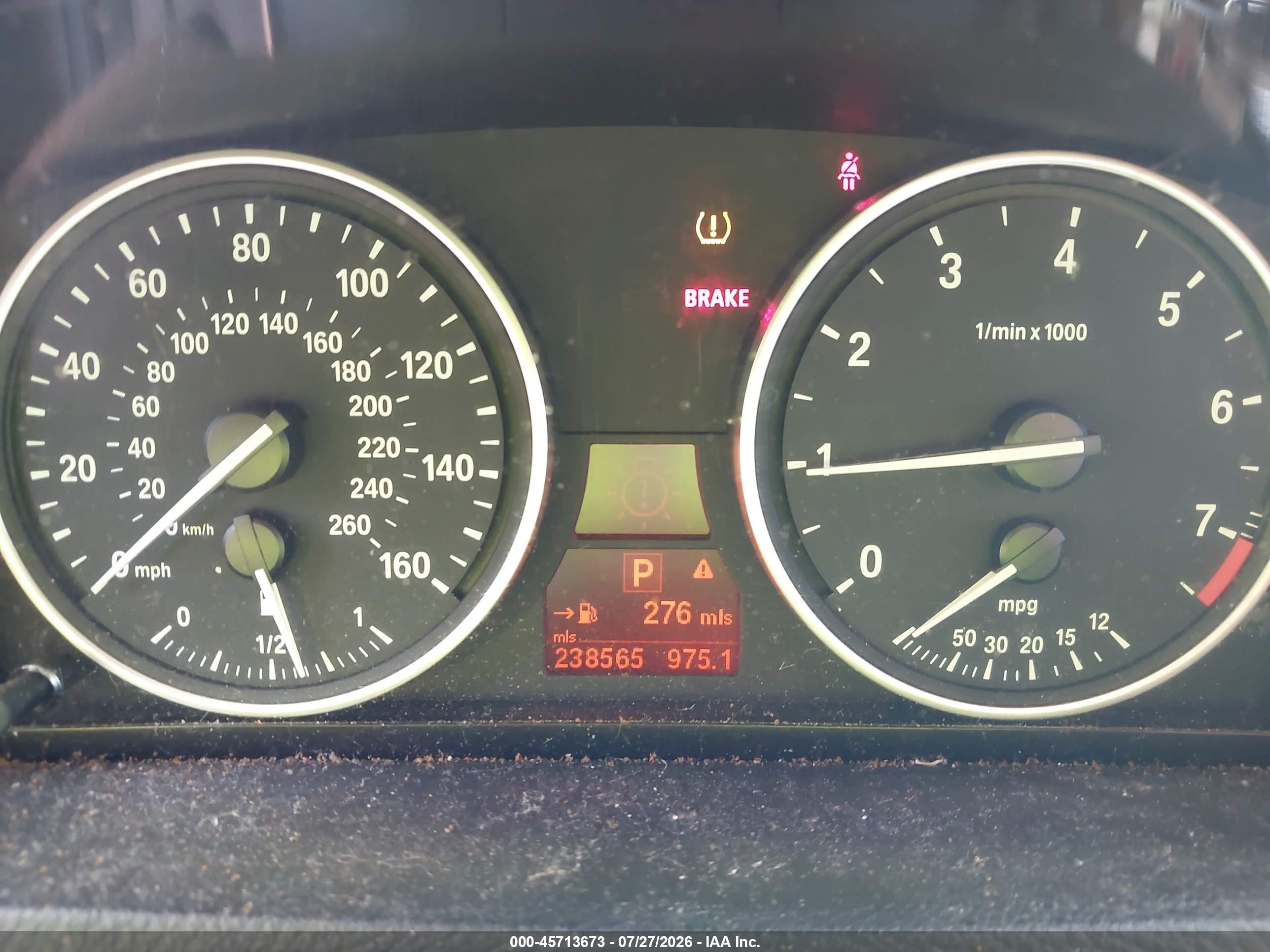 2008 Bmw X5 3.0si Gray vin: 5UXFE43568L025715