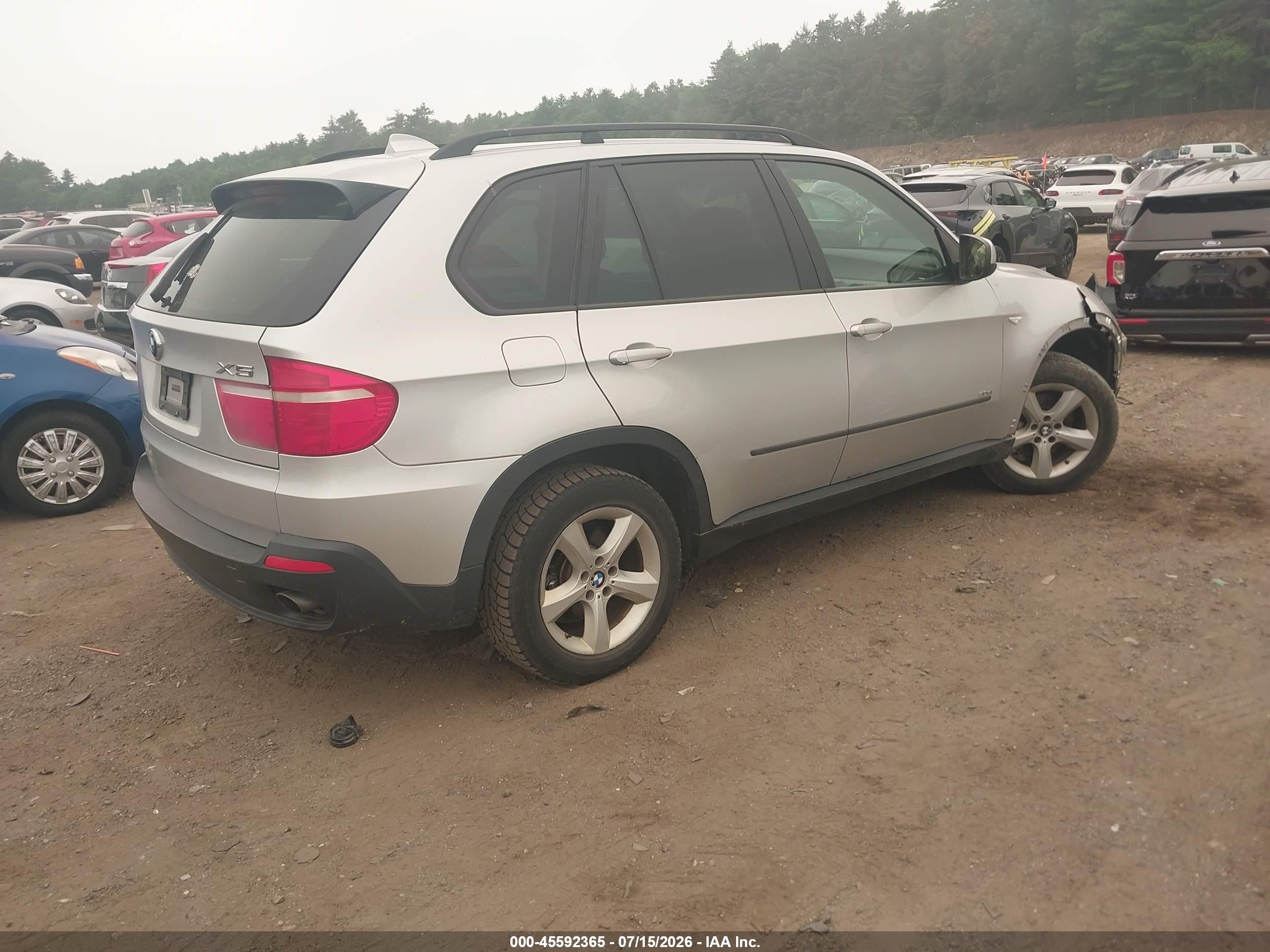 2008 Bmw X5 3.0si White vin: 5UXFE43578L033967