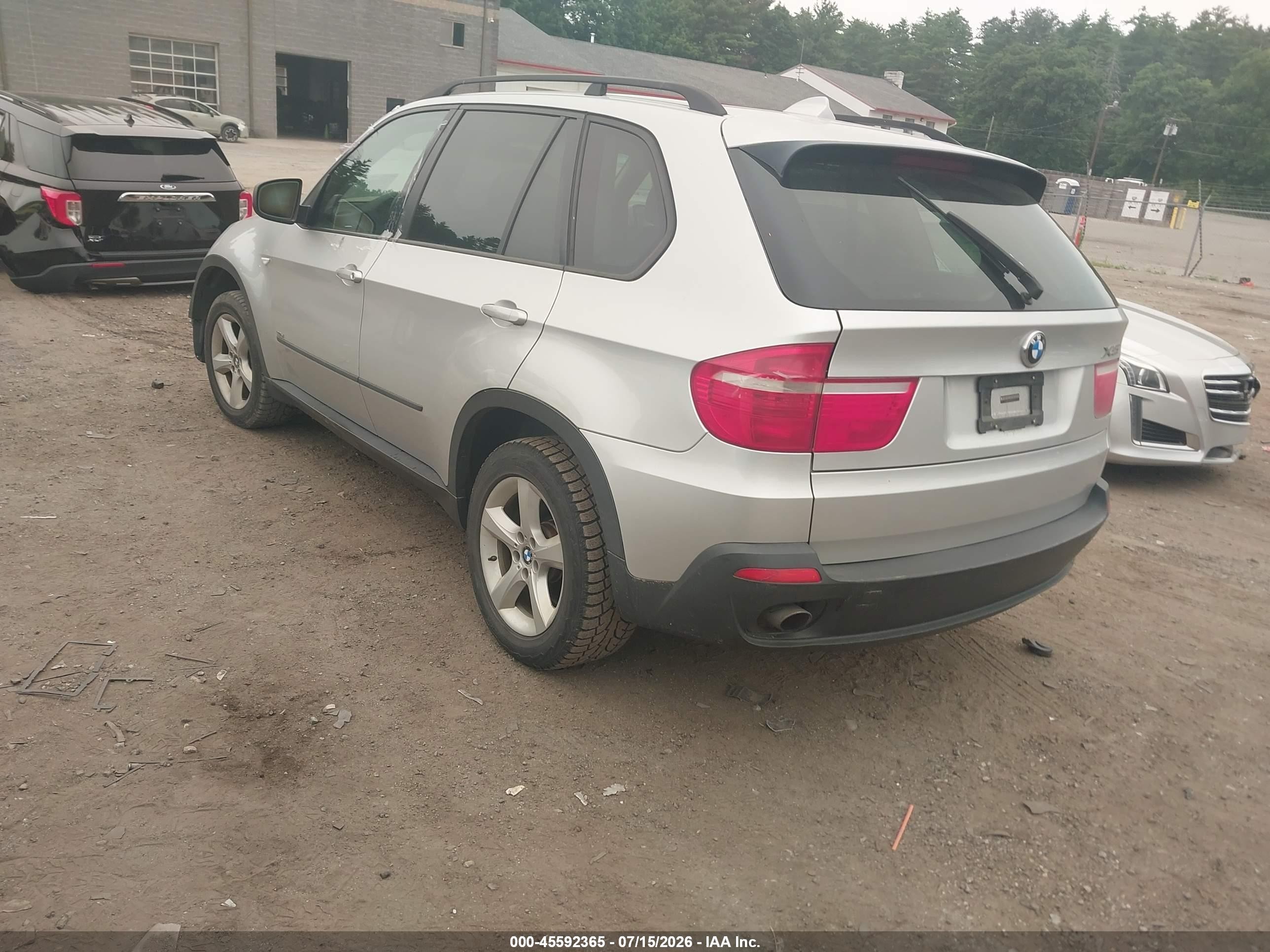 2008 Bmw X5 3.0si White vin: 5UXFE43578L033967