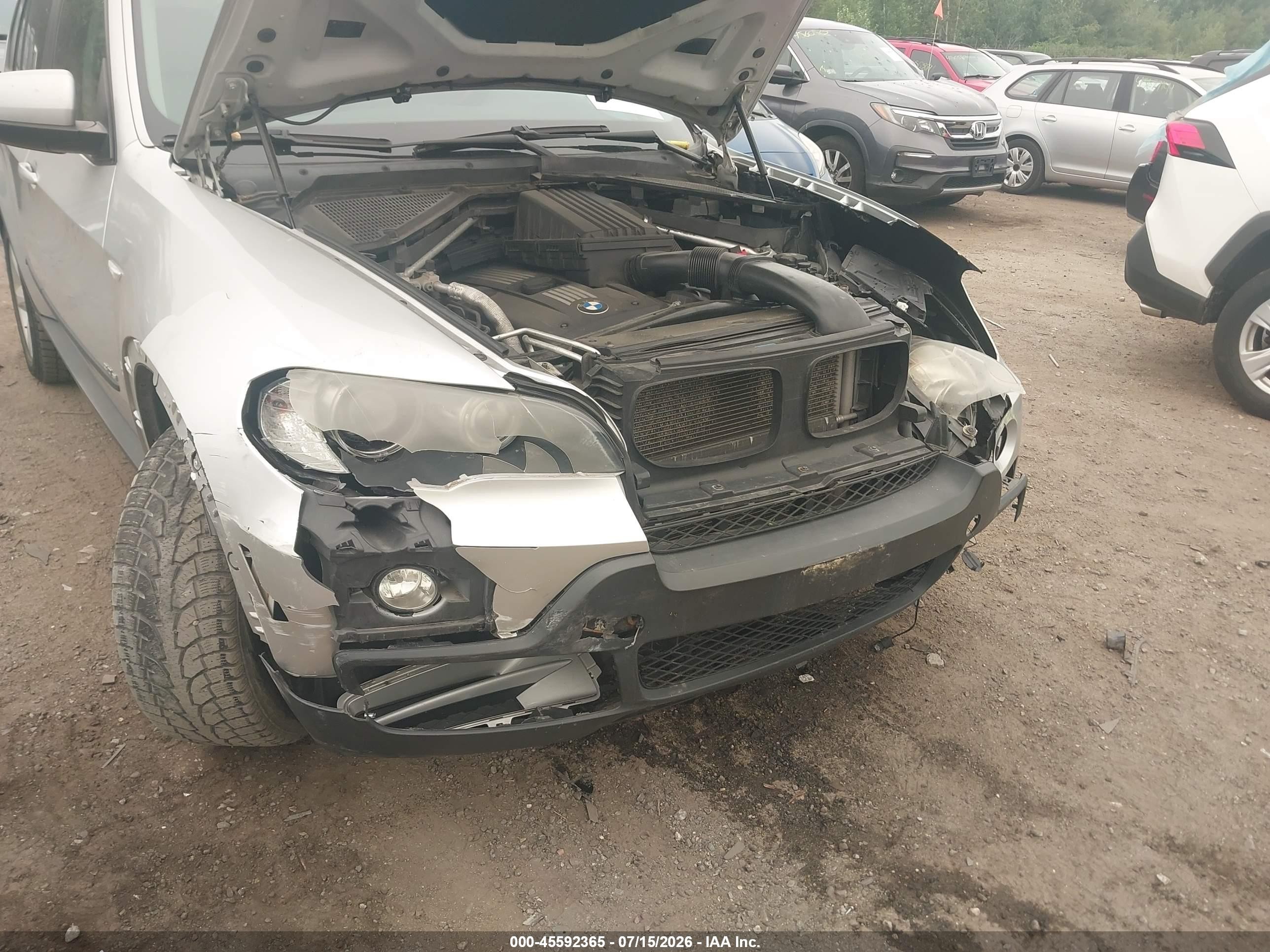 2008 Bmw X5 3.0si White vin: 5UXFE43578L033967