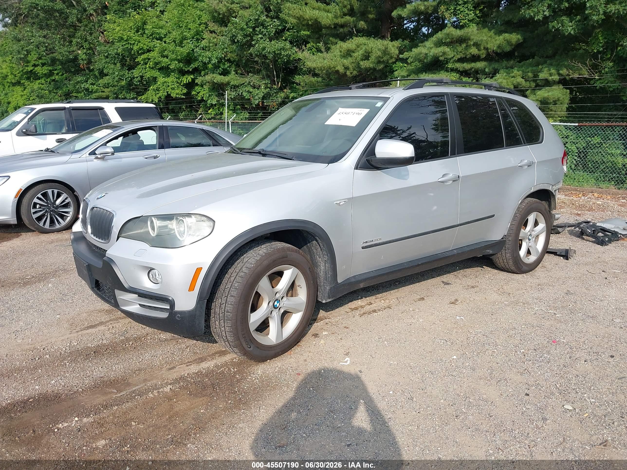 2009 Bmw X5 Xdrive30i Silver vin: 5UXFE43579L273456