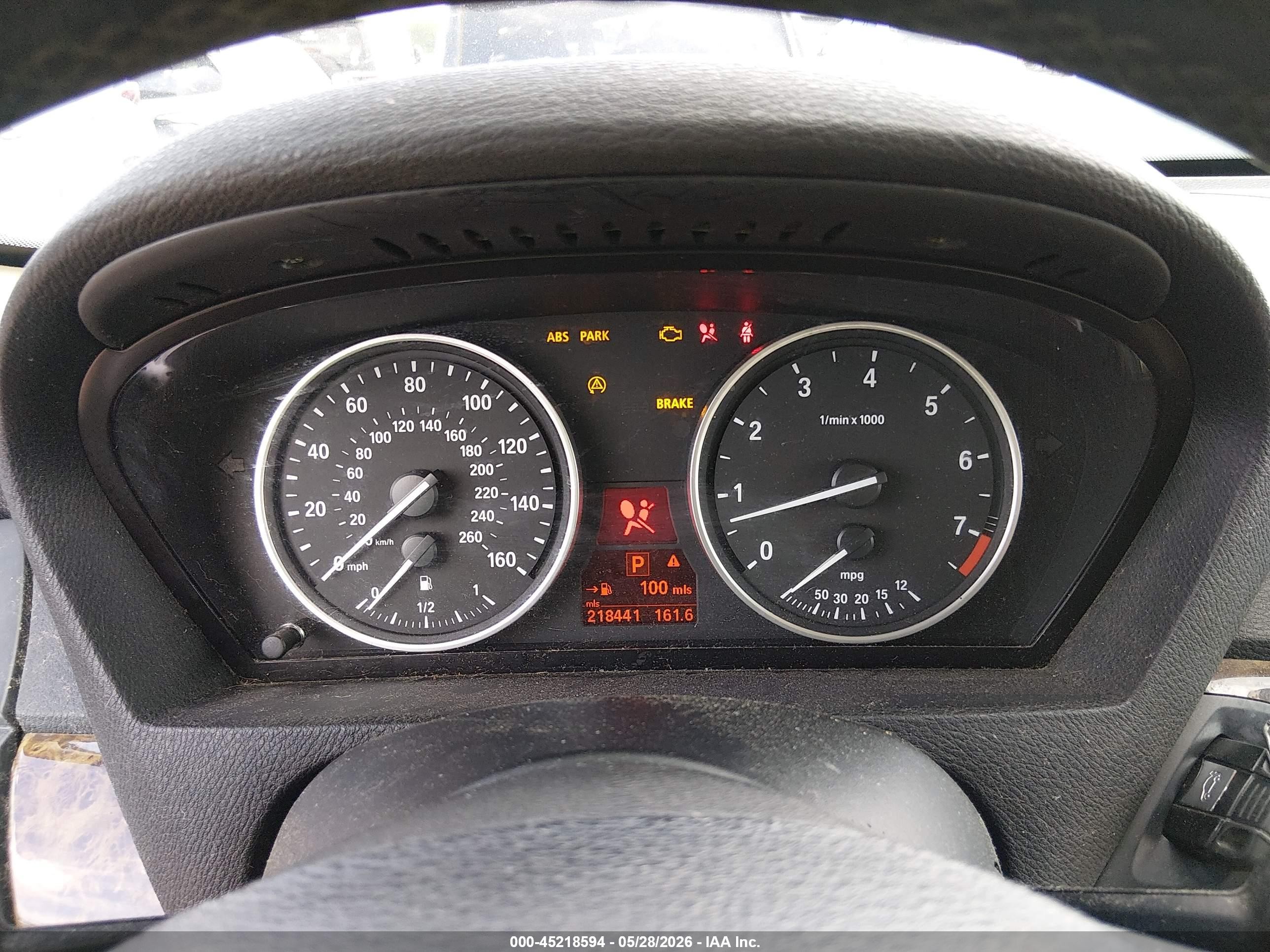 2007 Bmw X5 3.0si White vin: 5UXFE43587L014729