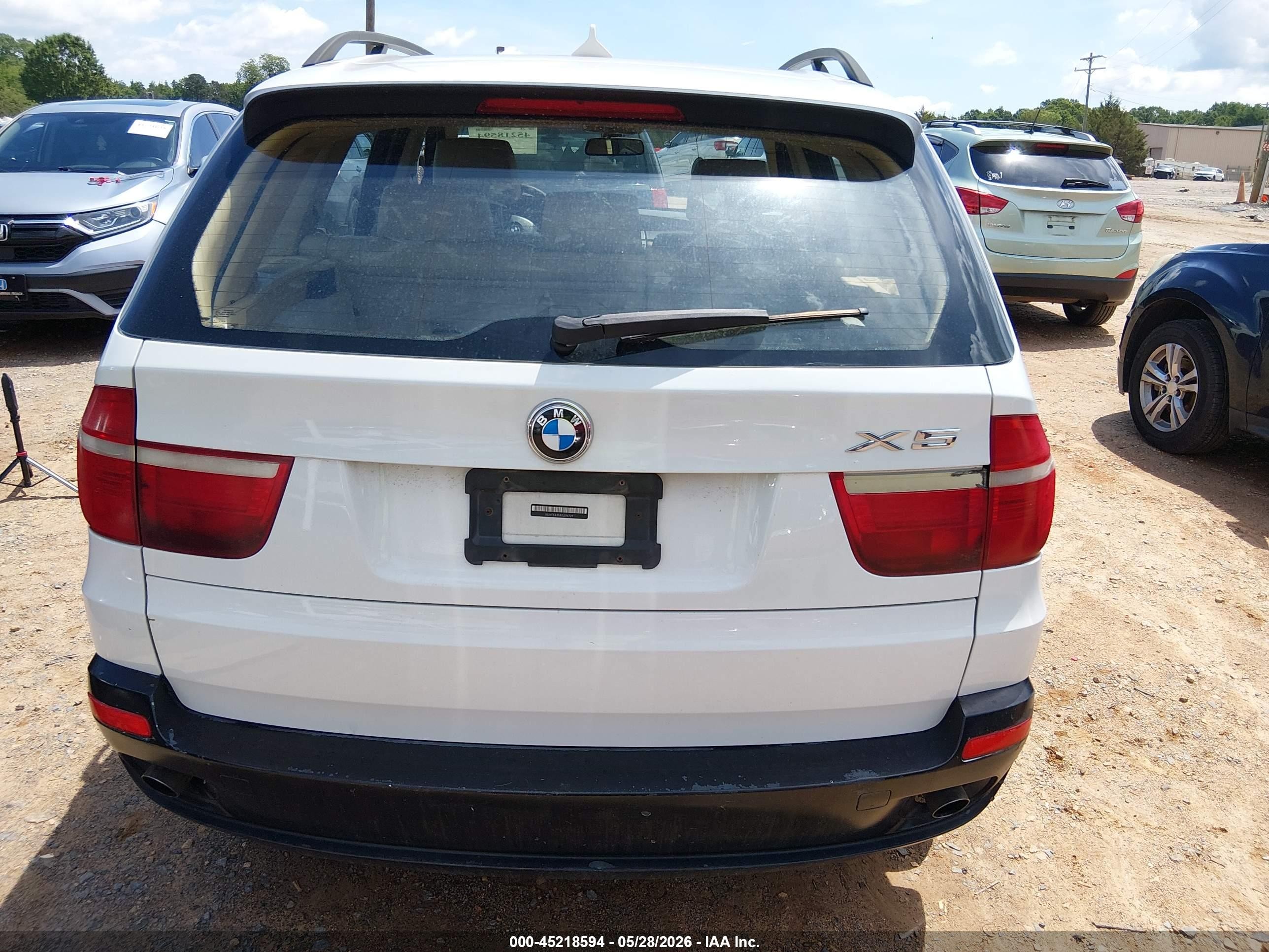 2007 Bmw X5 3.0si White vin: 5UXFE43587L014729