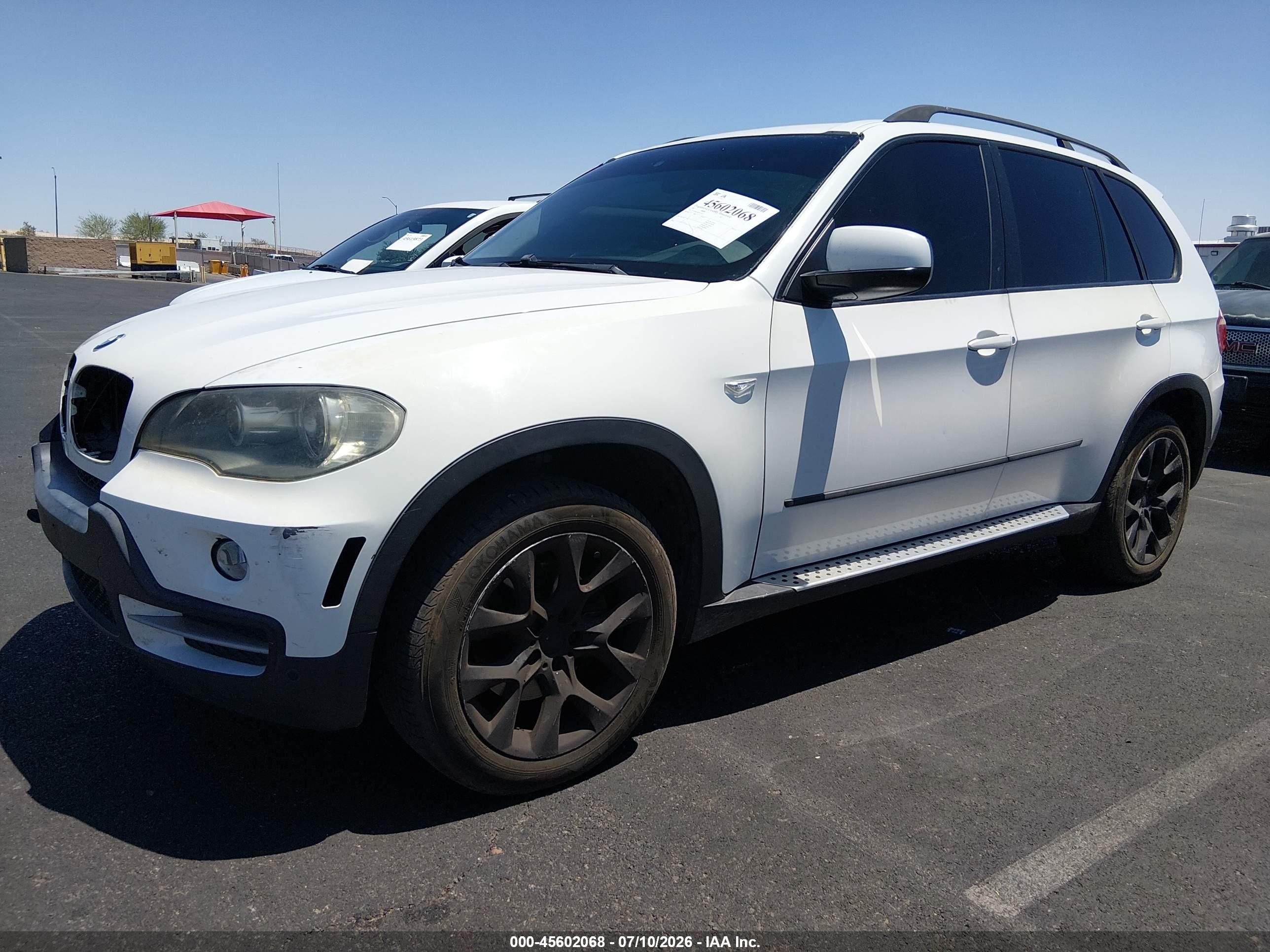 2007 Bmw X5 3.0si White vin: 5UXFE43587L017453