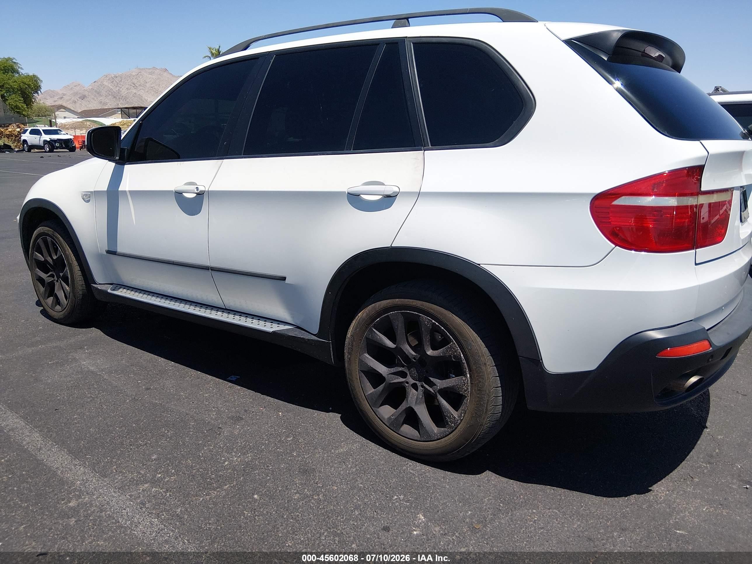 2007 Bmw X5 3.0si White vin: 5UXFE43587L017453