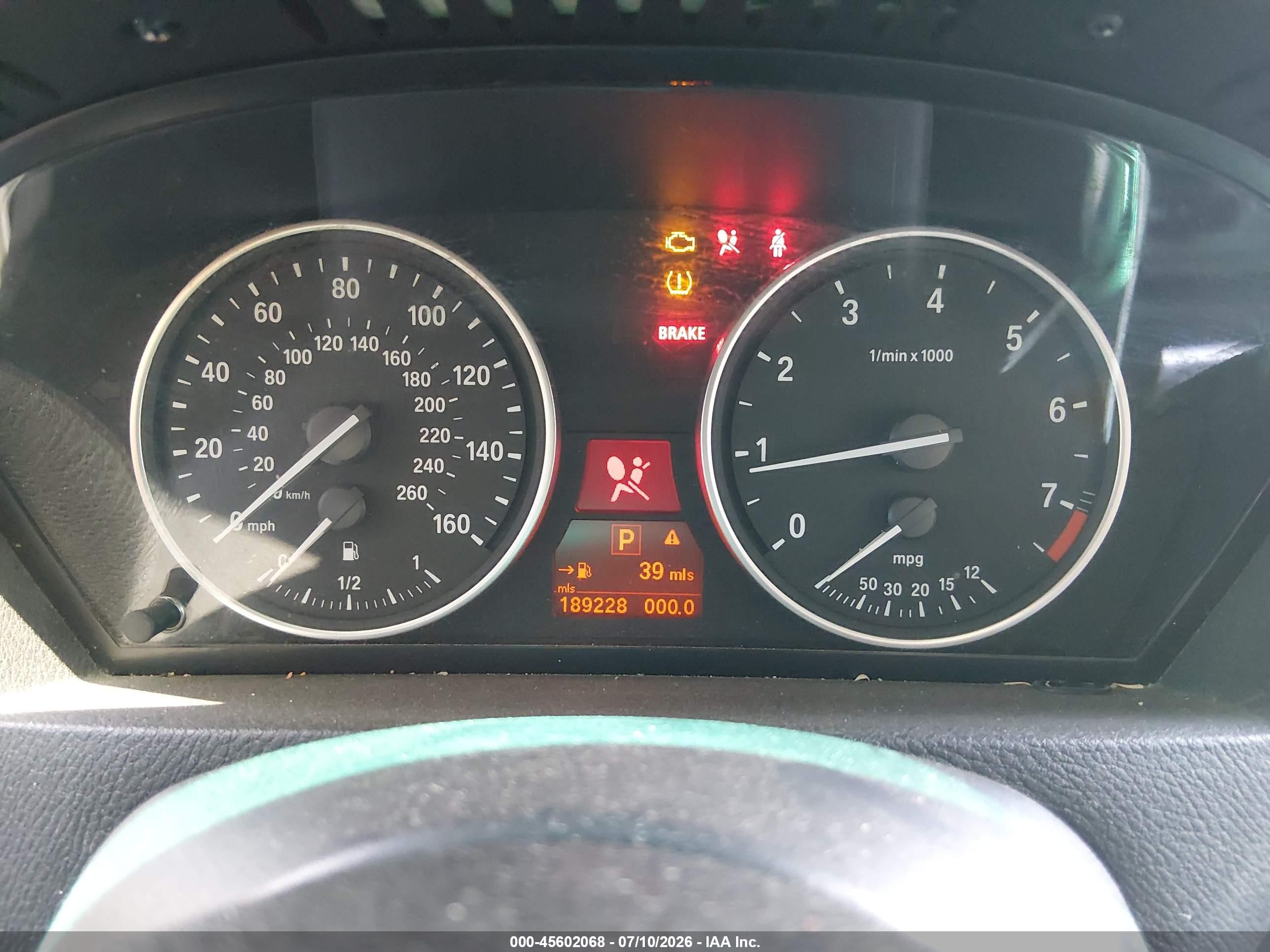 2007 Bmw X5 3.0si White vin: 5UXFE43587L017453