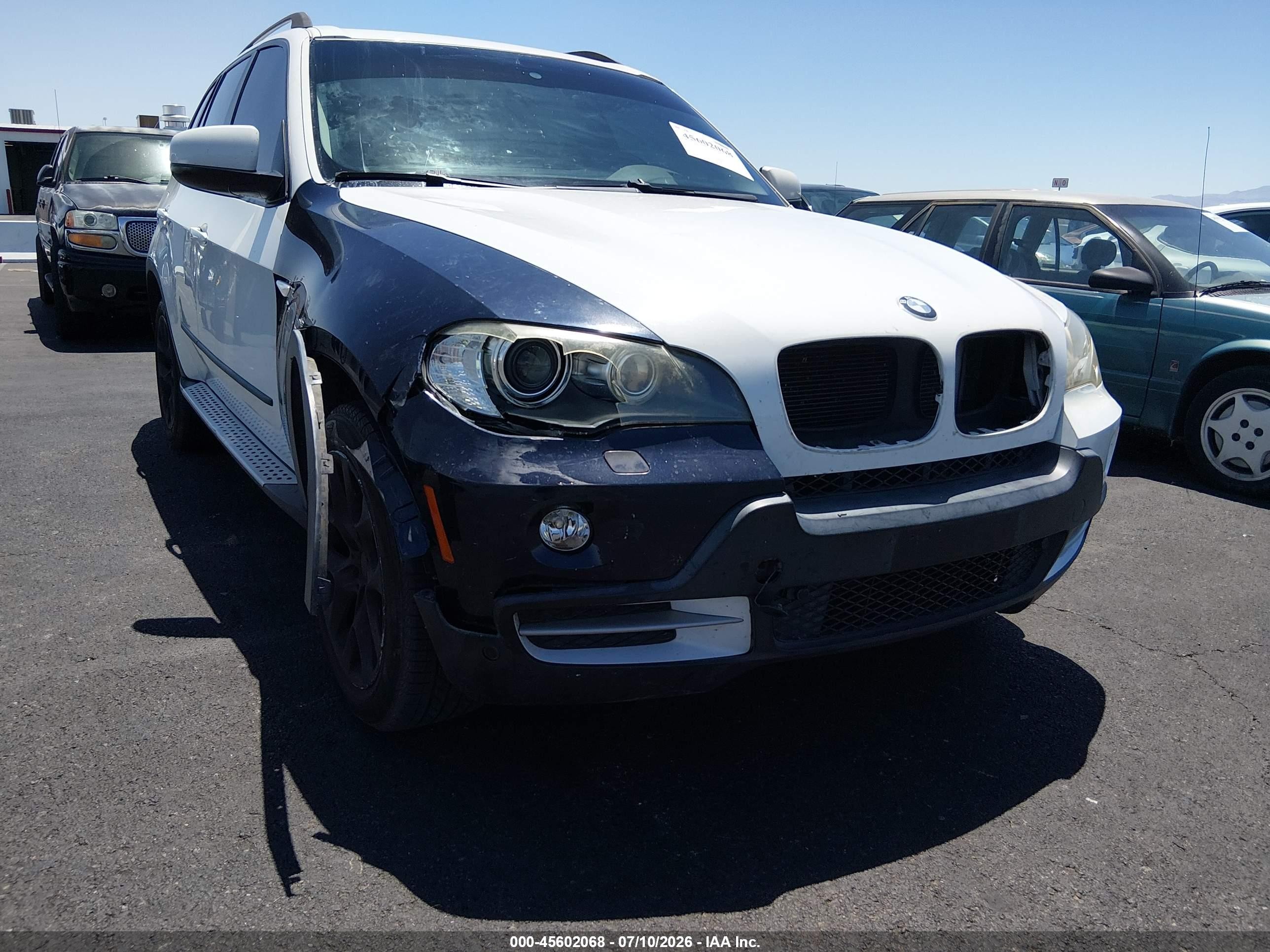 2007 Bmw X5 3.0si White vin: 5UXFE43587L017453