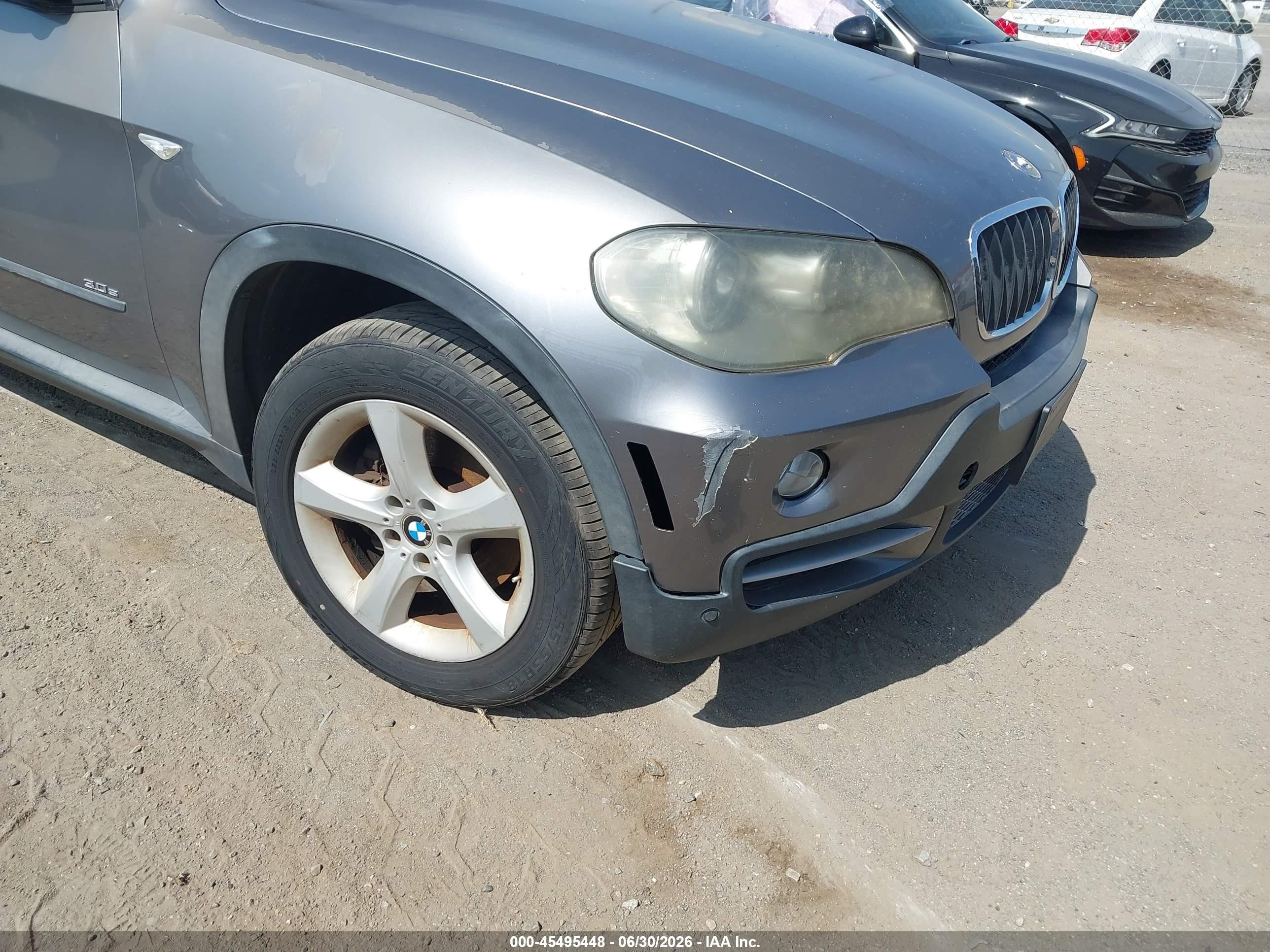 2008 Bmw X5 3.0si Gray vin: 5UXFE43588L005255