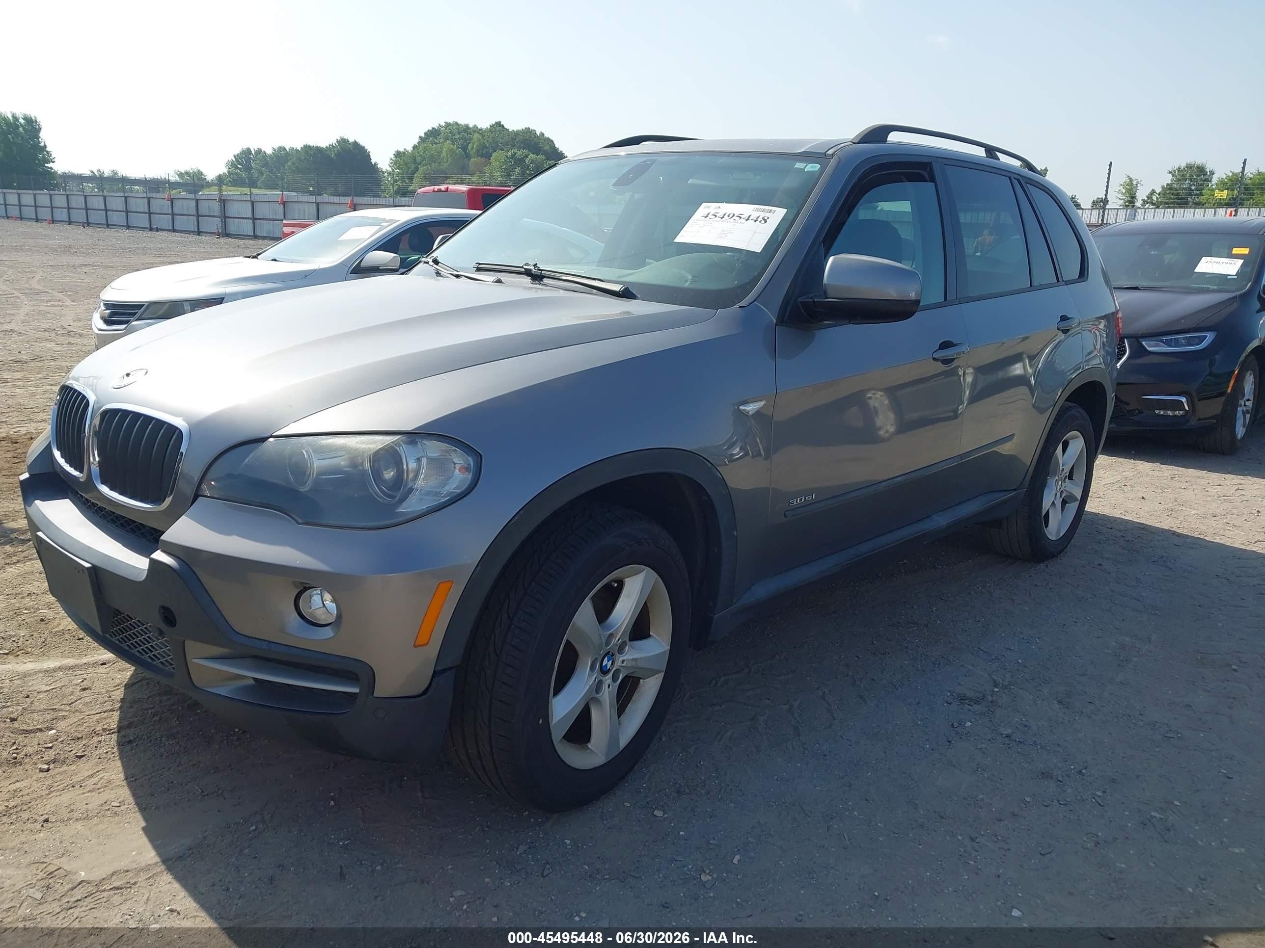 2008 Bmw X5 3.0si Gray vin: 5UXFE43588L005255