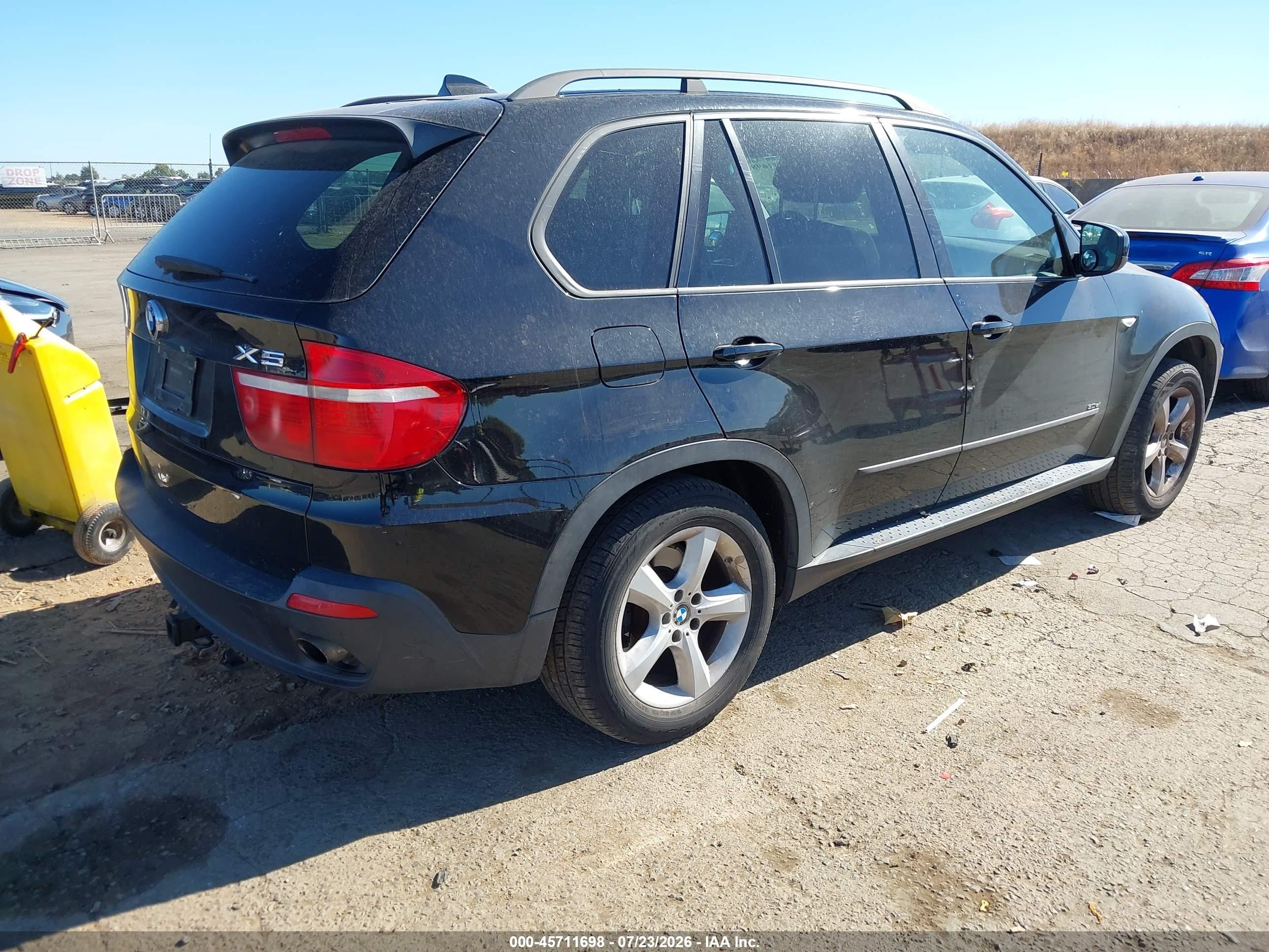 2008 Bmw X5 3.0si Black vin: 5UXFE43588L026025
