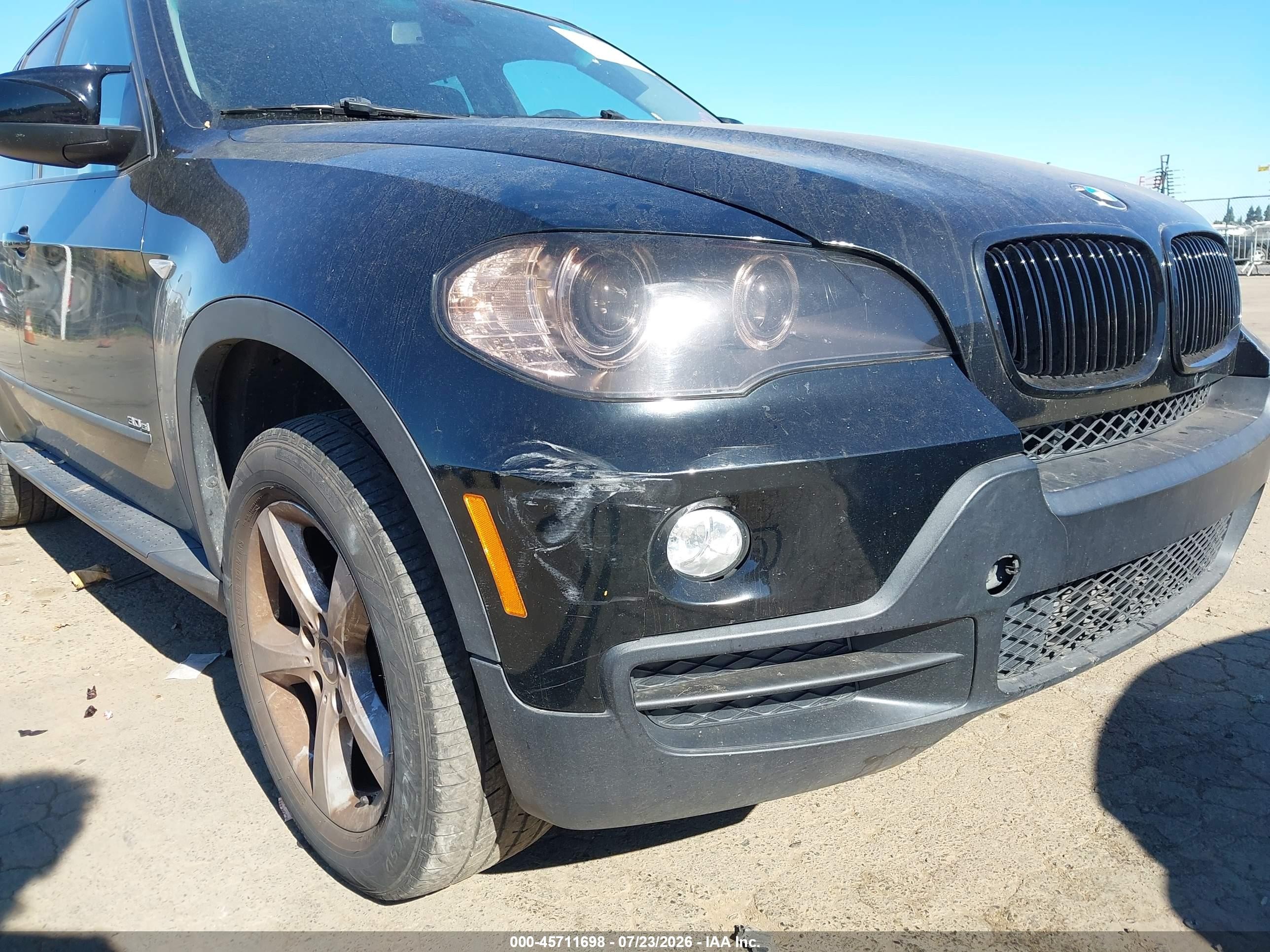 2008 Bmw X5 3.0si Black vin: 5UXFE43588L026025