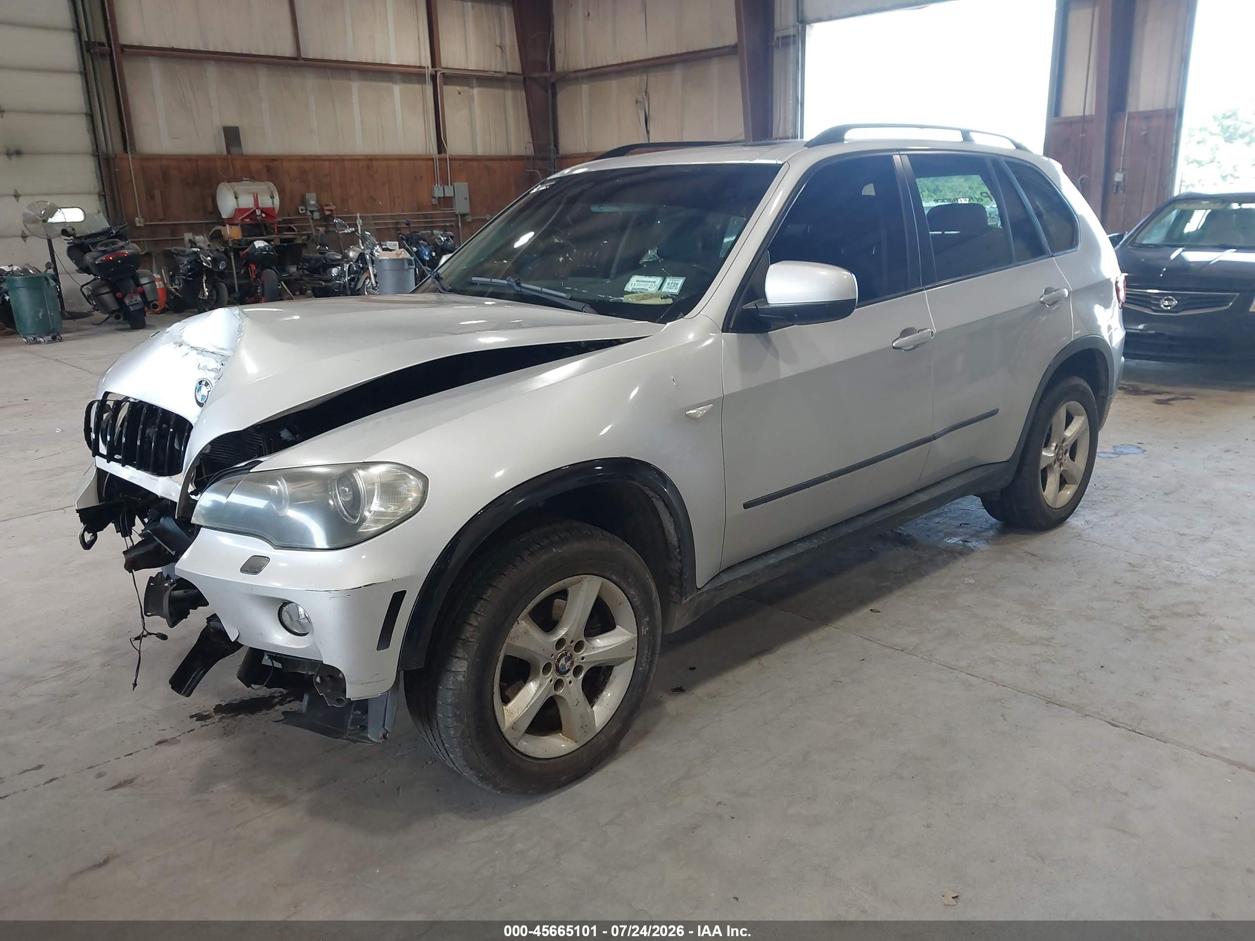 2008 Bmw X5 3.0si Silver vin: 5UXFE43588L028955