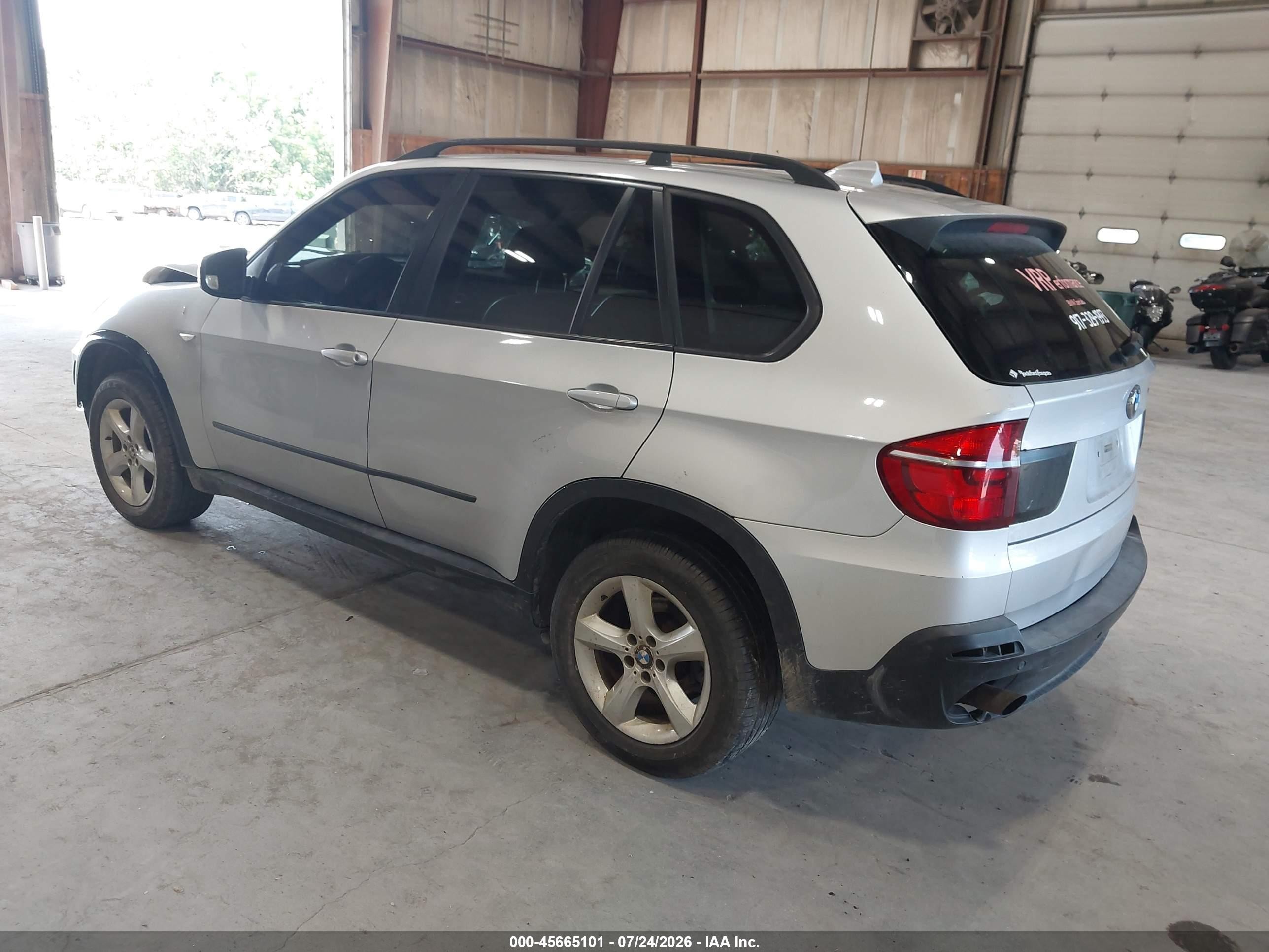 2008 Bmw X5 3.0si Silver vin: 5UXFE43588L028955