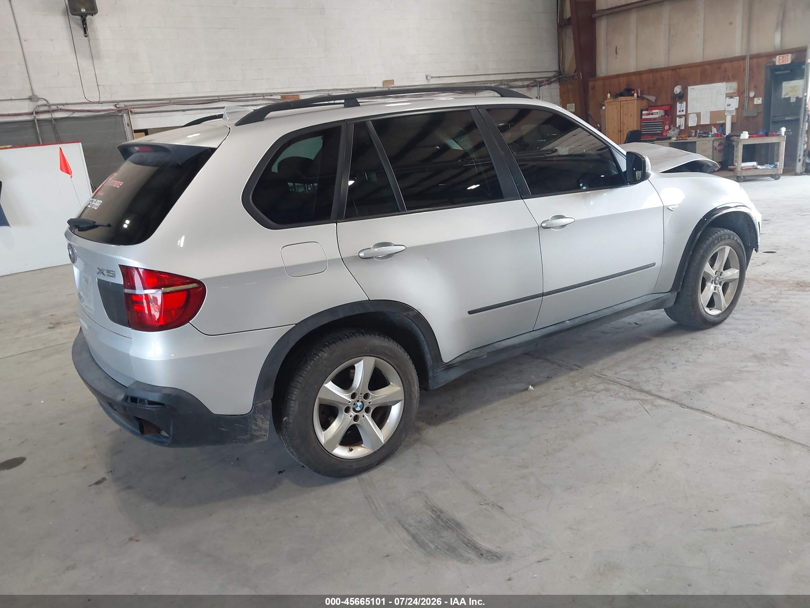 2008 Bmw X5 3.0si Silver vin: 5UXFE43588L028955
