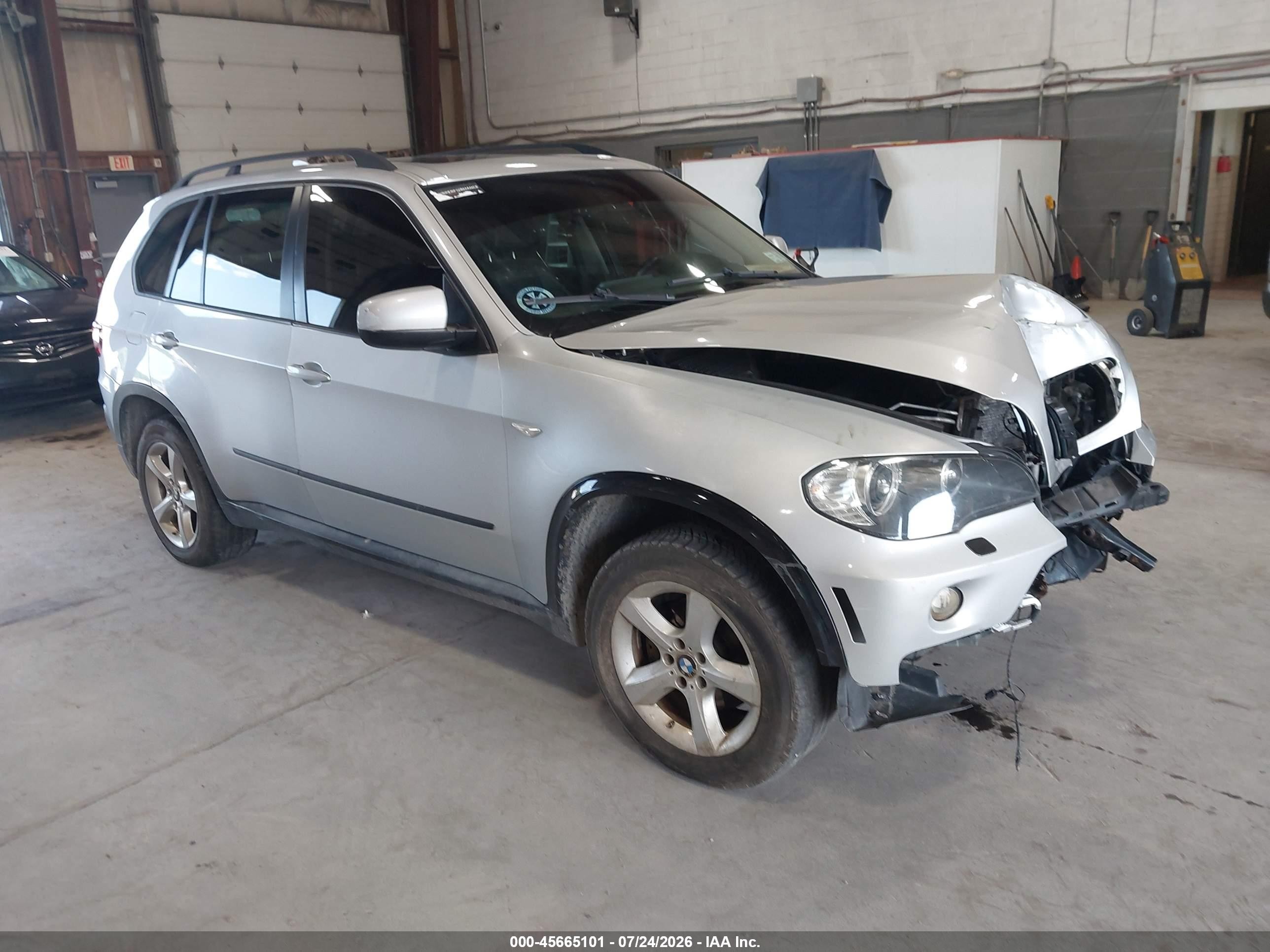 2008 Bmw X5 3.0si Silver vin: 5UXFE43588L028955