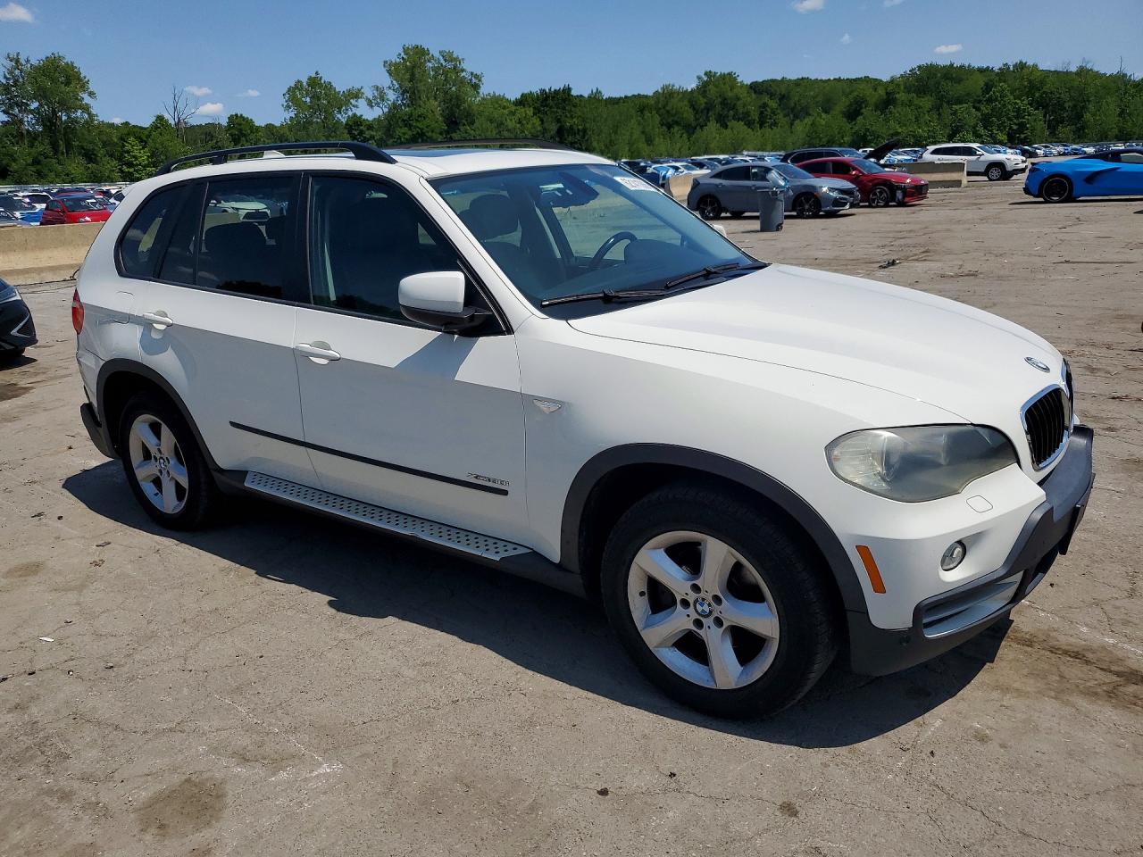 2009 Bmw X5 Xdrive30i White vin: 5UXFE43589L261431