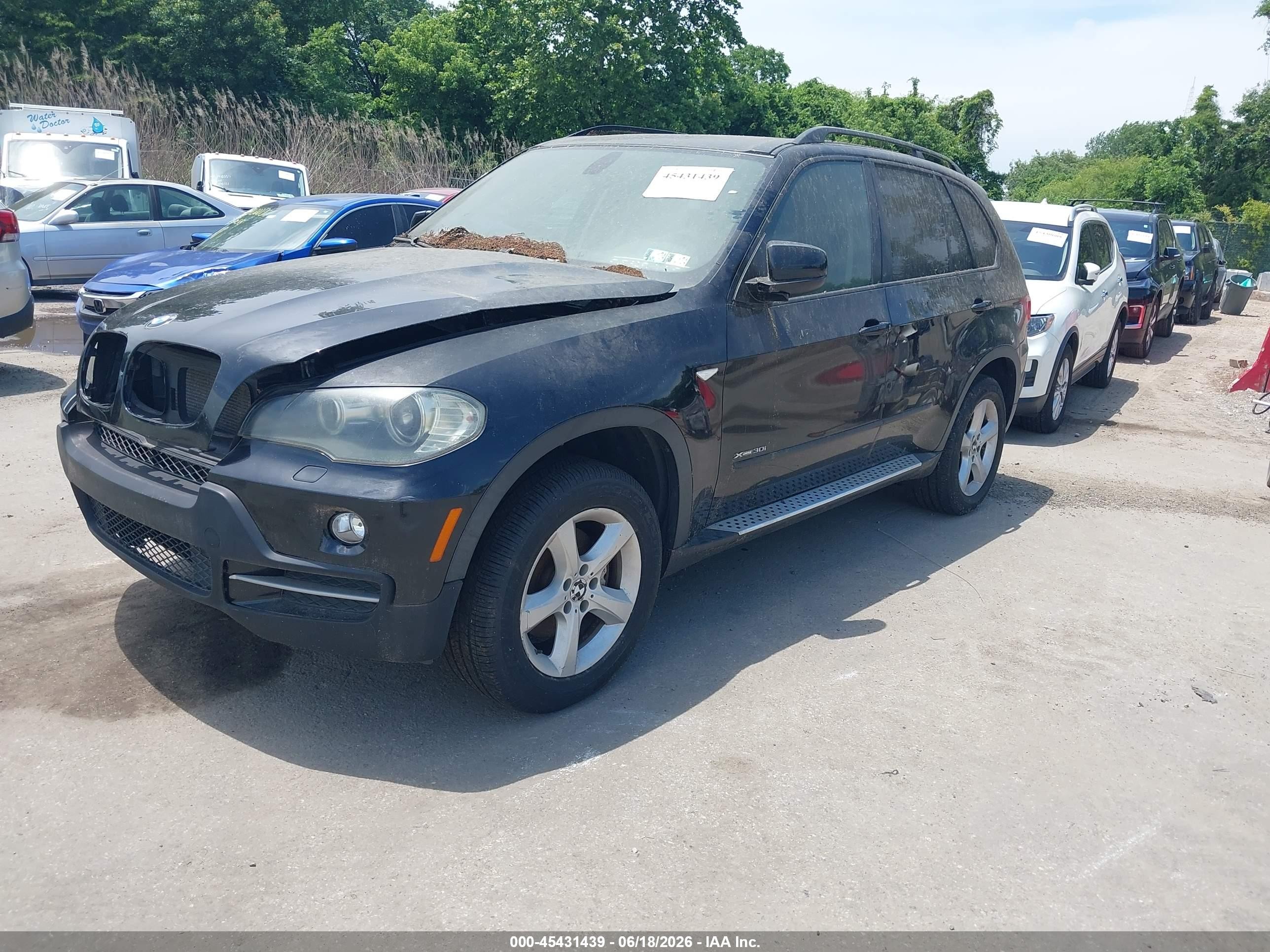 2009 Bmw X5 Xdrive30i Black vin: 5UXFE43589L268136