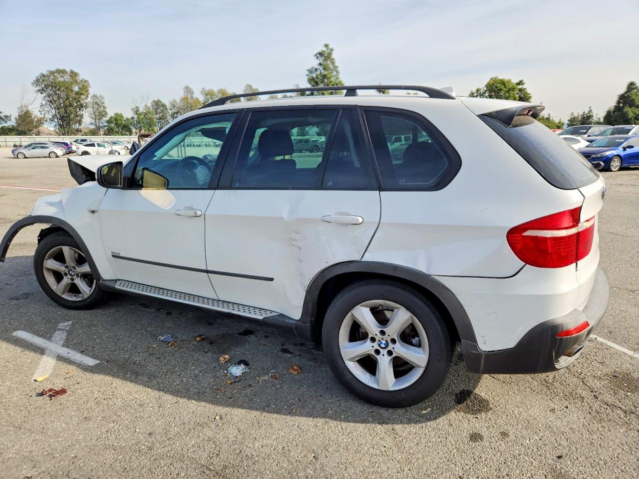 2007 Bmw X5 3.0i White vin: 5UXFE43597L039154