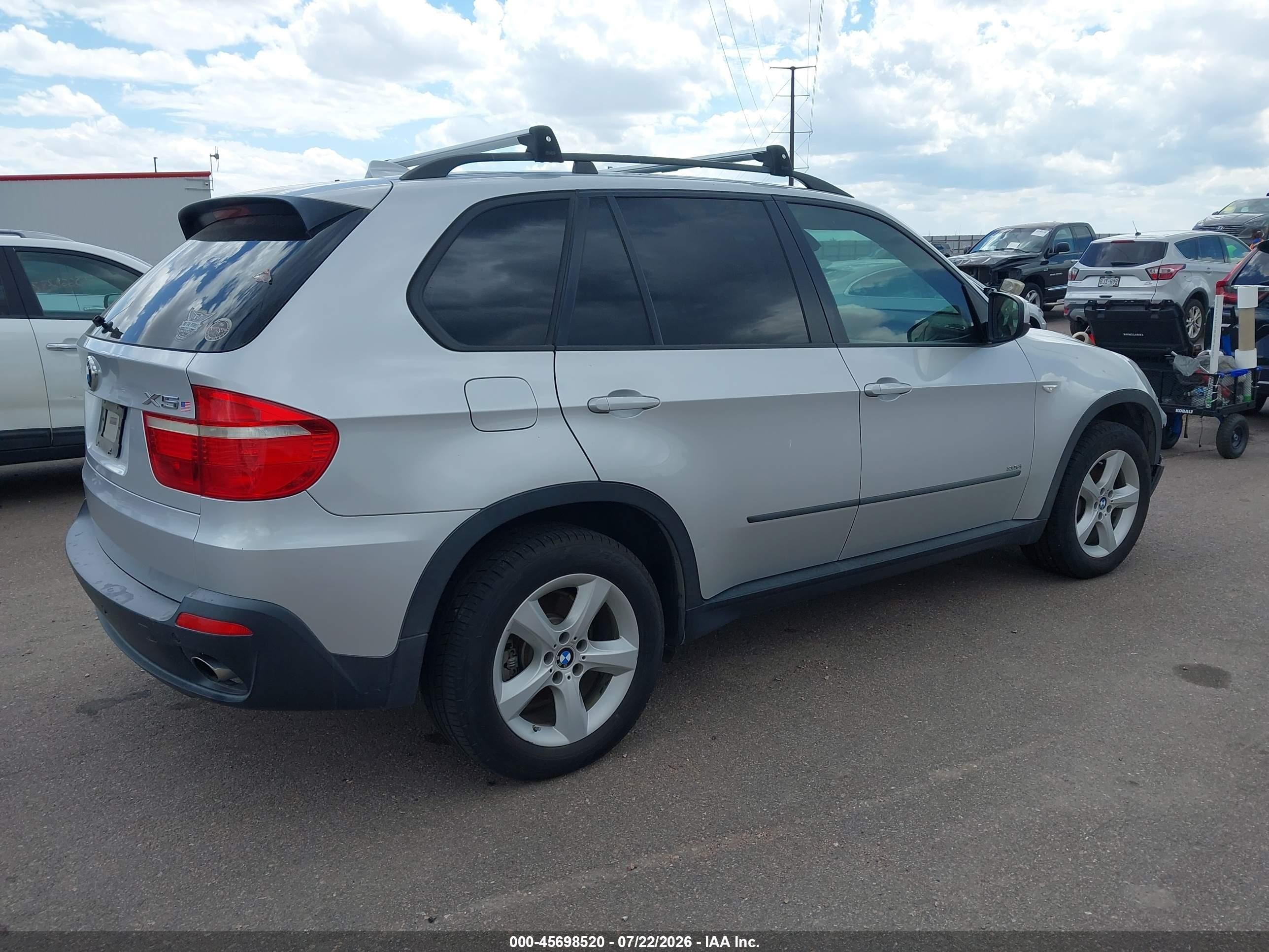 2008 Bmw X5 3.0si Серебряный vin: 5UXFE43598L006804