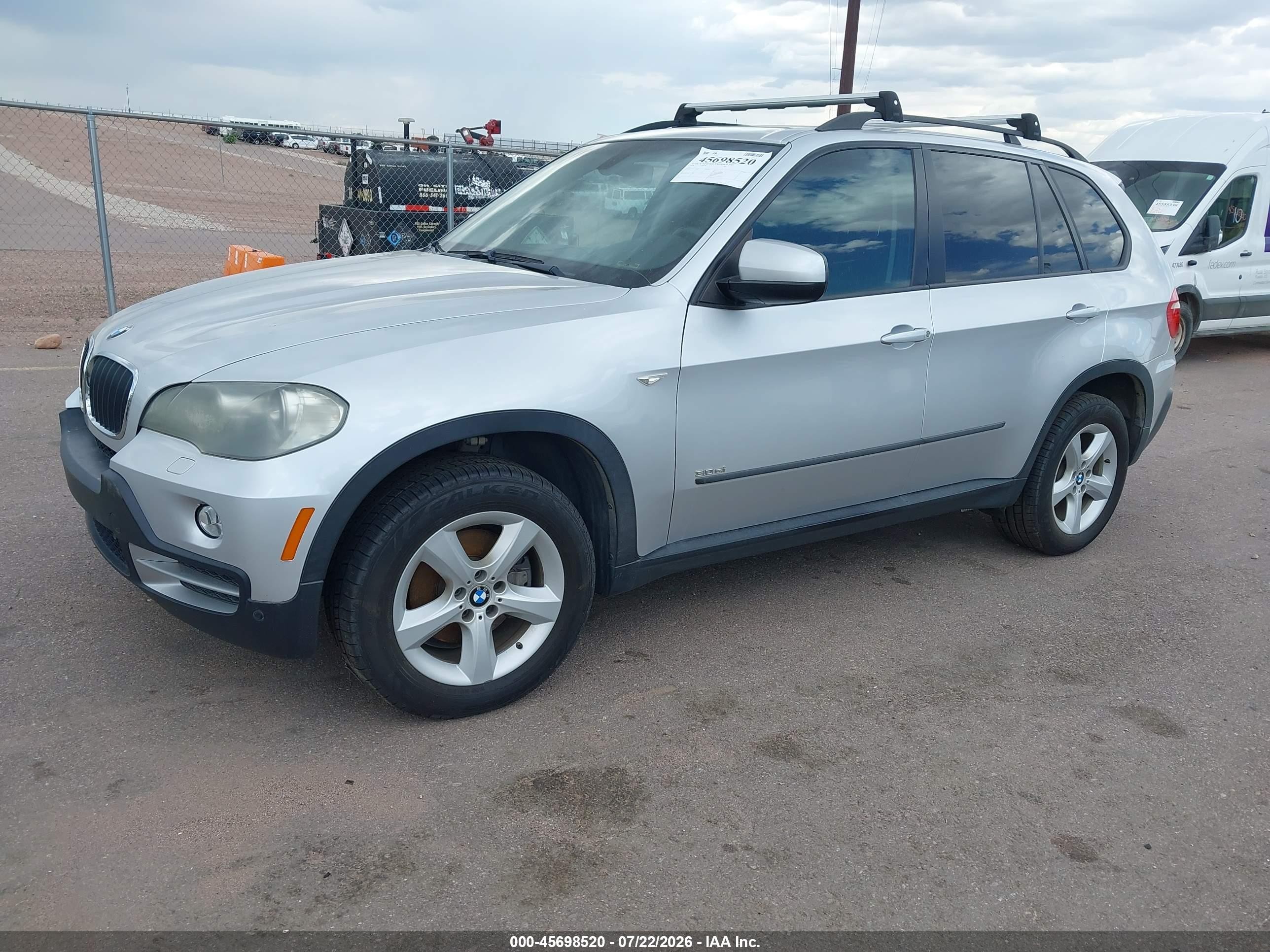 2008 Bmw X5 3.0si Серебряный vin: 5UXFE43598L006804