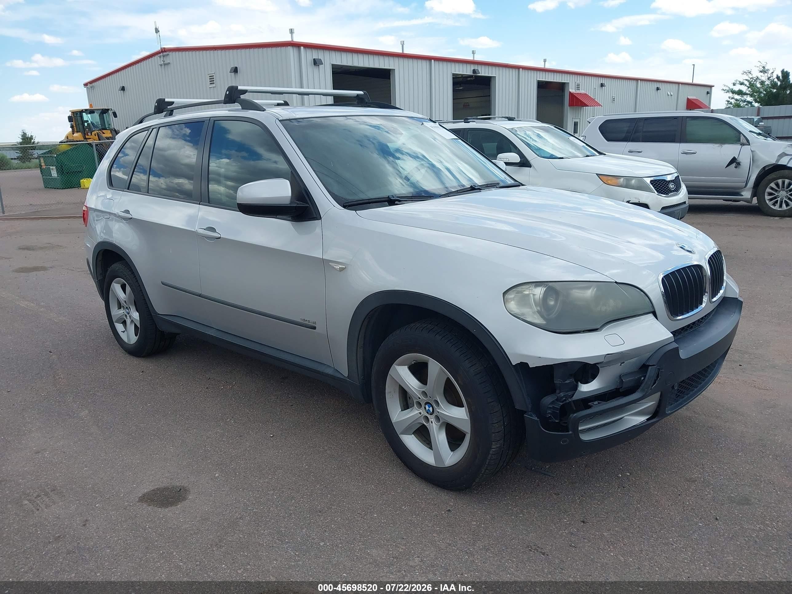 2008 Bmw X5 3.0si Silver vin: 5UXFE43598L006804