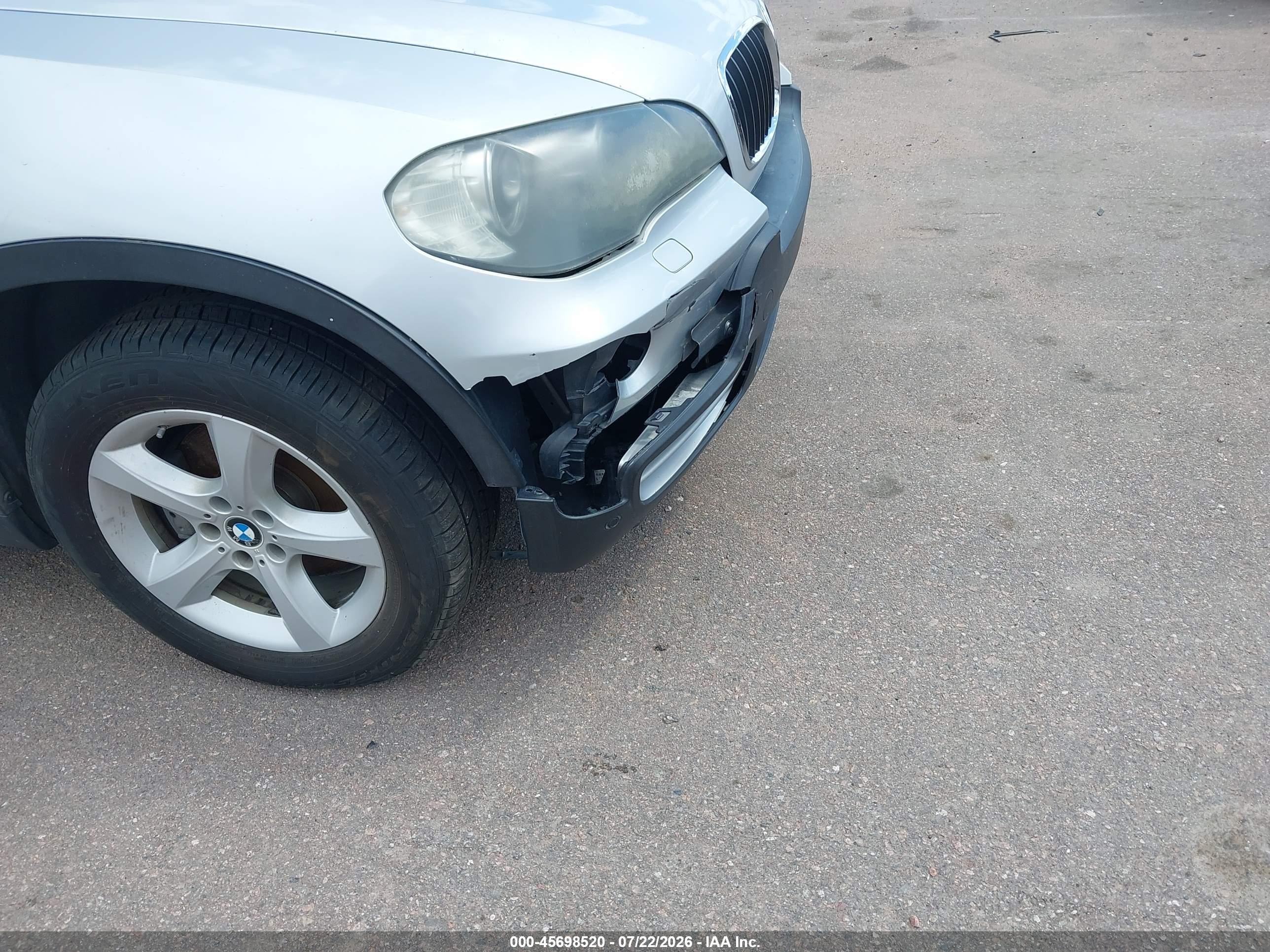 2008 Bmw X5 3.0si Серебряный vin: 5UXFE43598L006804