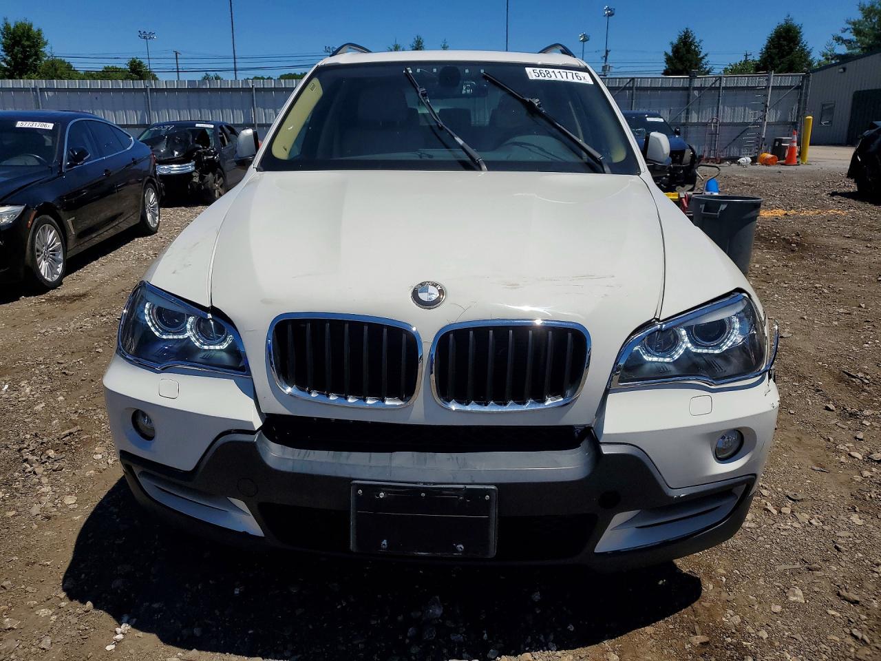 2009 Bmw X5 Xdrive30i White vin: 5UXFE43599L262457