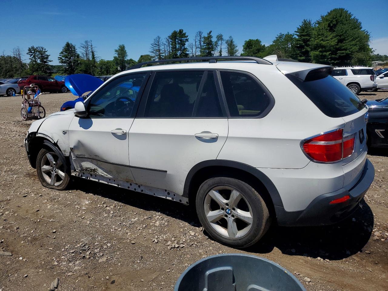 2009 Bmw X5 Xdrive30i White vin: 5UXFE43599L262457