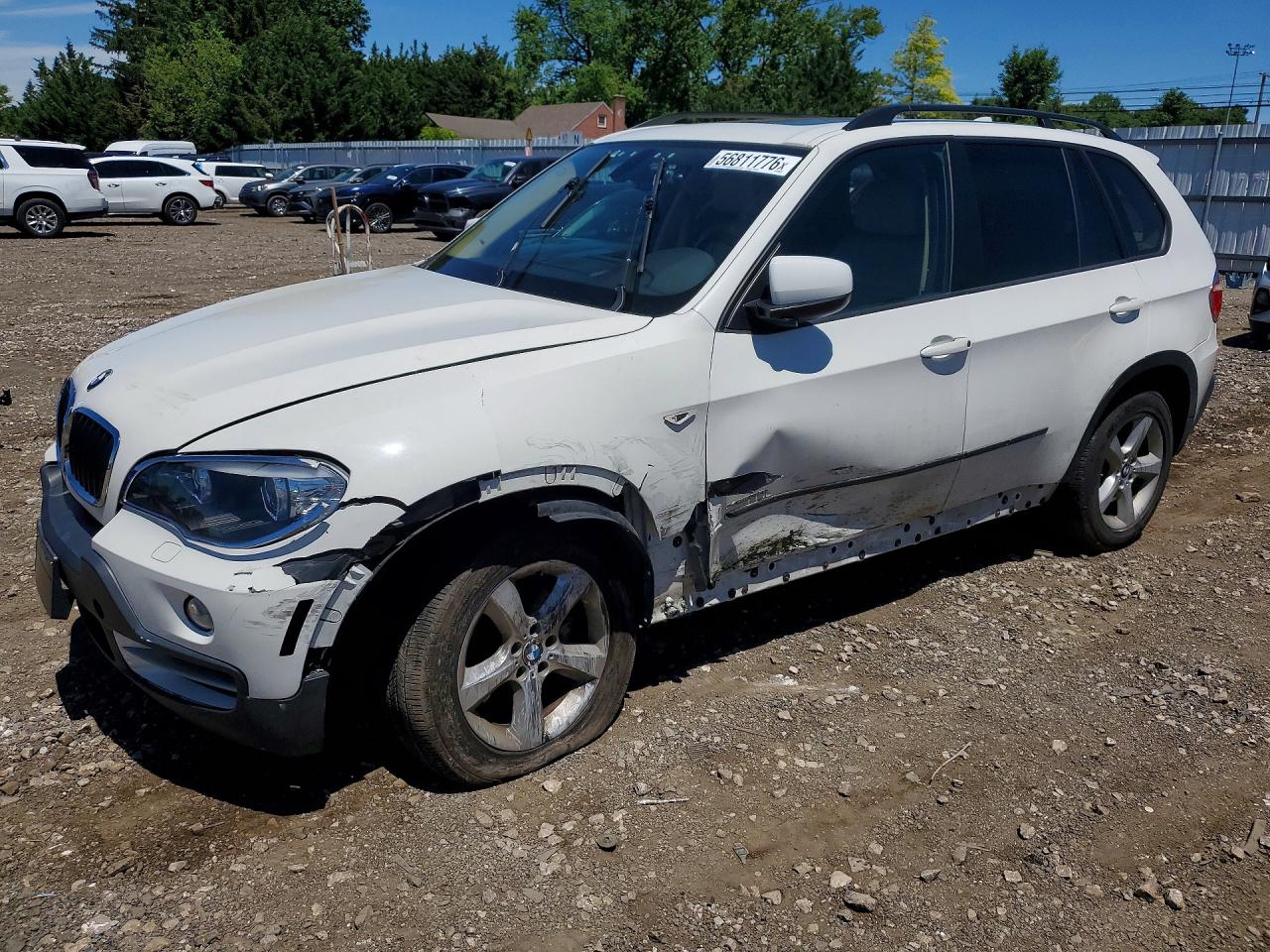 2009 Bmw X5 Xdrive30i White vin: 5UXFE43599L262457
