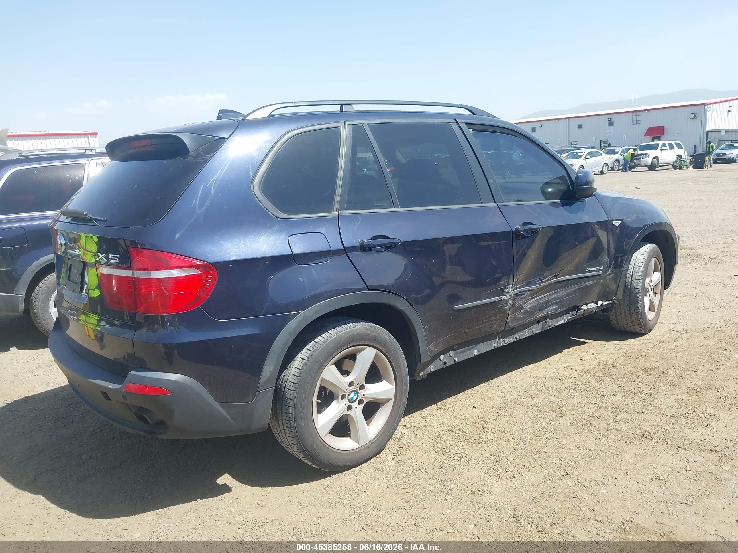 2009 Bmw X5 Xdrive30i Blue vin: 5UXFE43599L263530