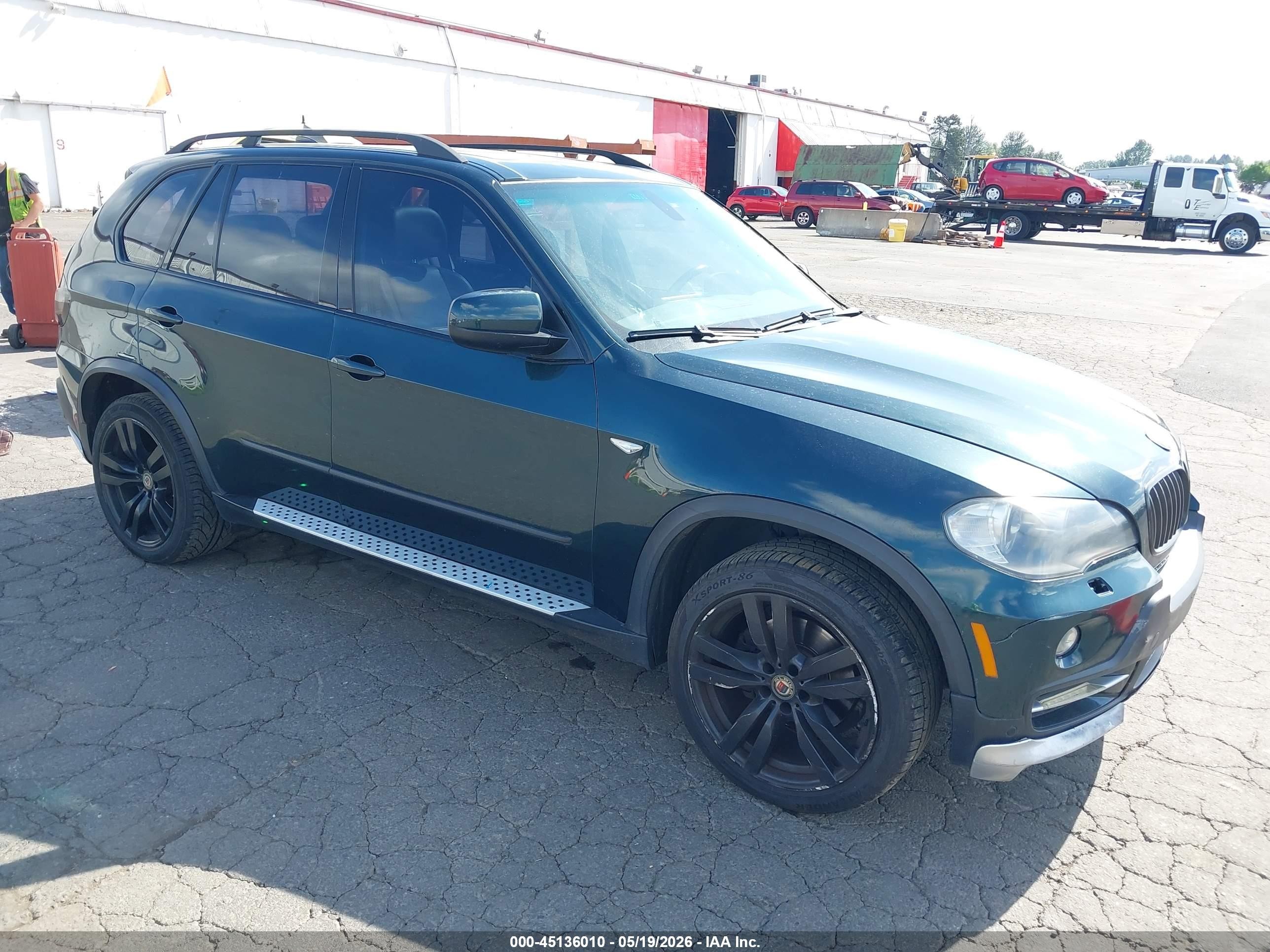 2008 Bmw X5 3.0si Зеленый vin: 5UXFE435X8L003958