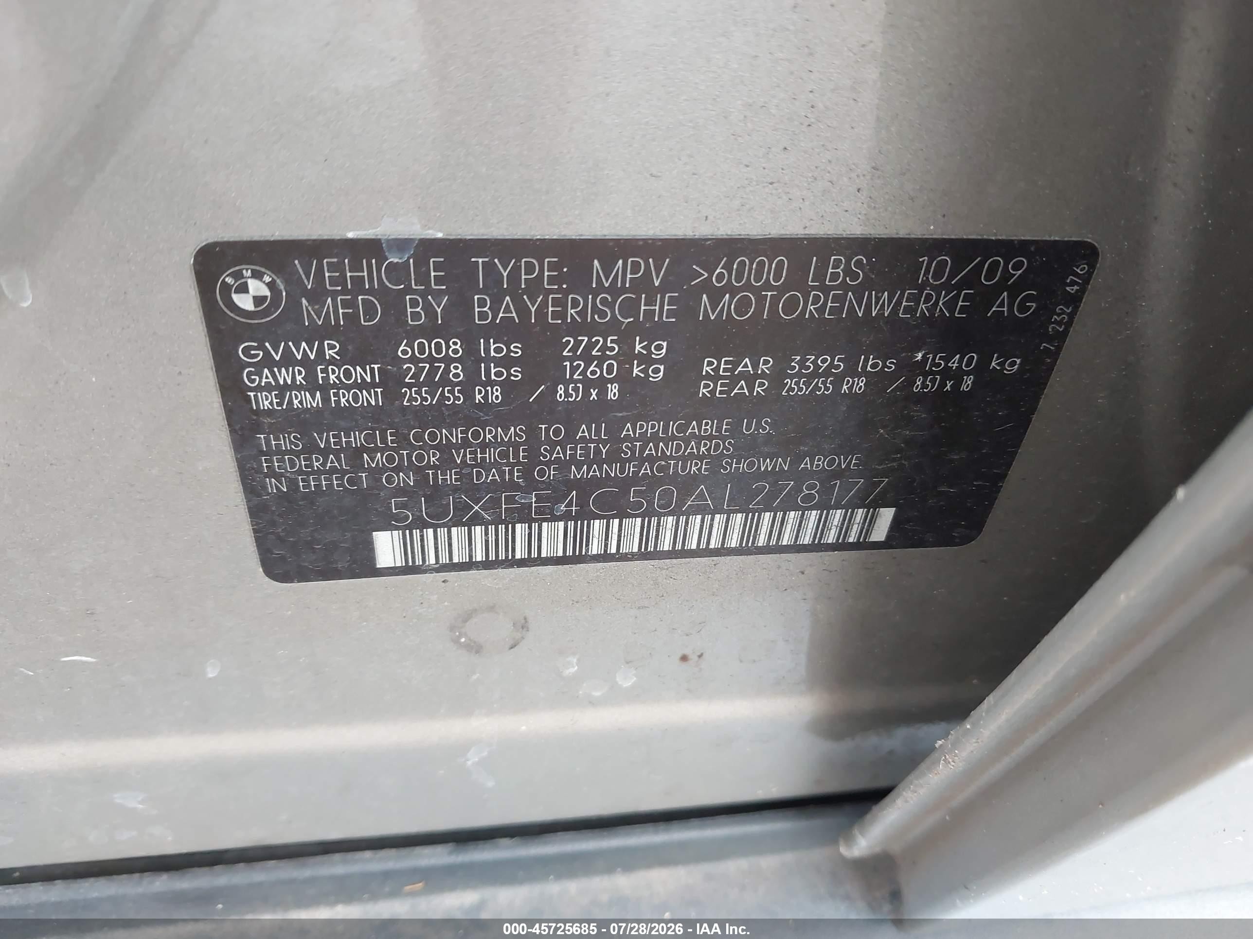 2010 Bmw X5 Xdrive30i Gold vin: 5UXFE4C50AL278177