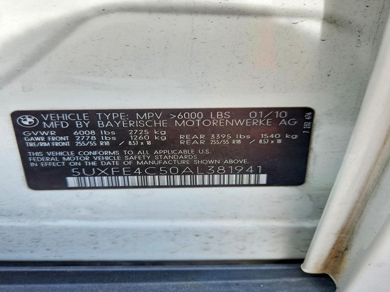 2010 Bmw X5 Xdrive30i Белый vin: 5UXFE4C50AL381941