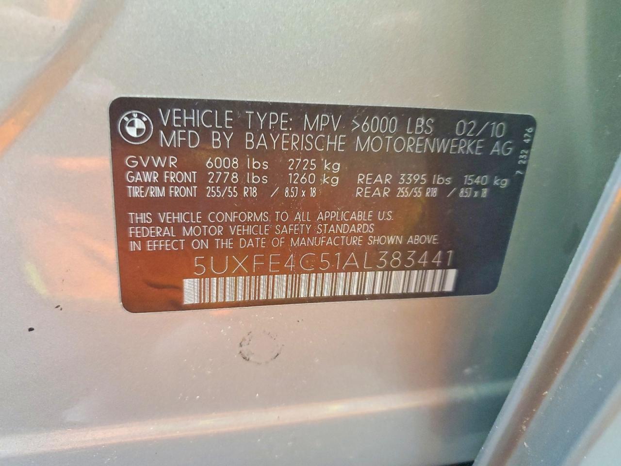 2010 Bmw X5 Xdrive30i Серебряный vin: 5UXFE4C51AL383441