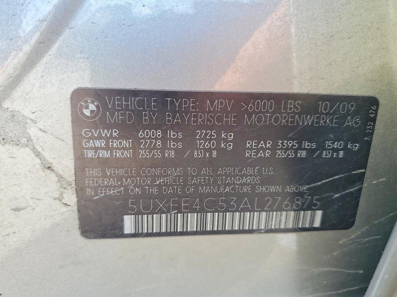 2010 Bmw X5 Xdrive30i Tan vin: 5UXFE4C53AL276875