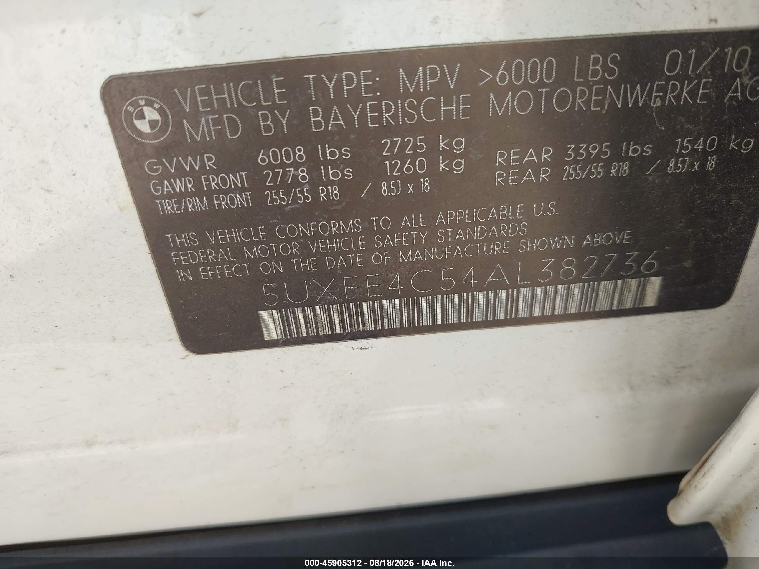 2010 Bmw X5 Xdrive30i Белый vin: 5UXFE4C54AL382736